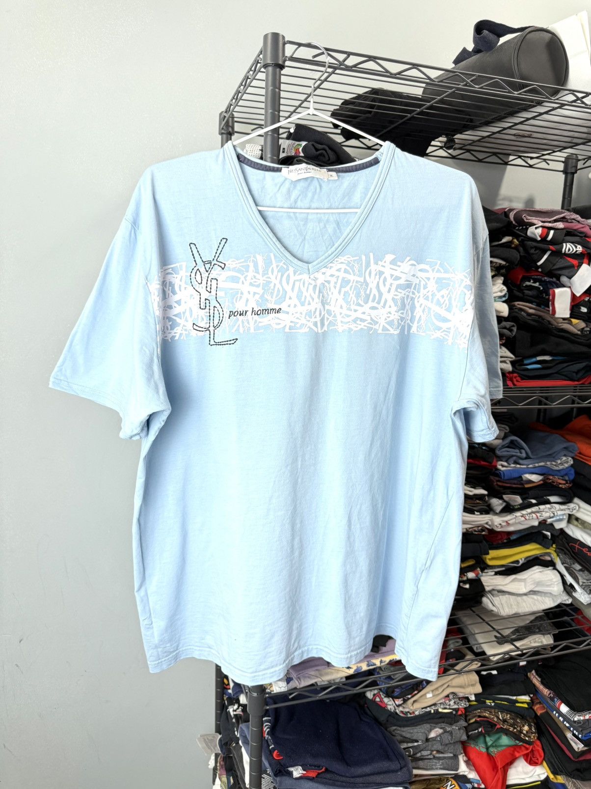 Yves Saint Laurent Rare! Vintage YSL Yves Saint Laurent T Shirt Size US XL / EU 56 / 4 - 1 Thumbnail