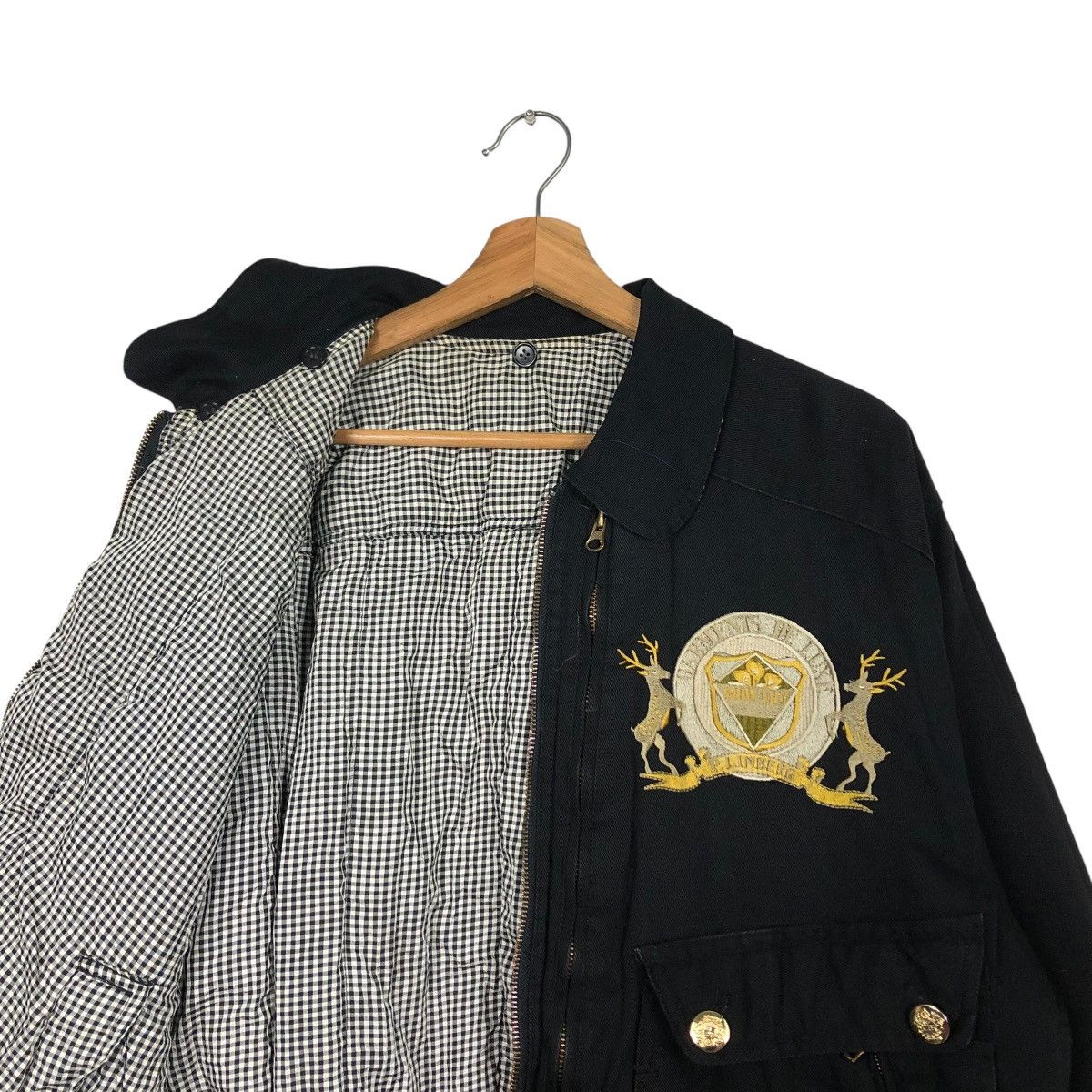 Japanese Brand VINTAGE REVERSIBLE BOMBER JACKET WILLS WOODBINS ISSEY MIYAKE Size US M / EU 48-50 / 2 - 14 Thumbnail