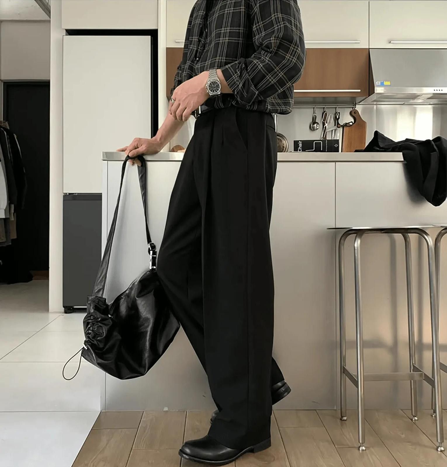 Other Pleat Front Black Dress Pants Size US 32 / EU 48 - 2 Thumbnail