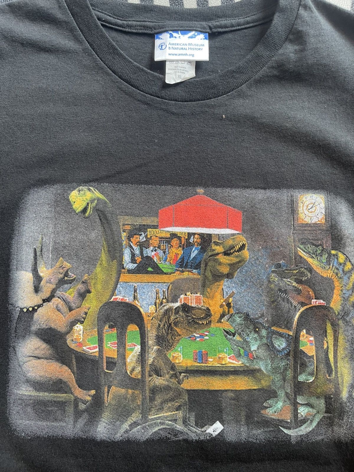 Arts & Science Vtg American Museum of Natural History DinosaursPlayingPoker Size US XL / EU 56 / 4 - 3 Thumbnail