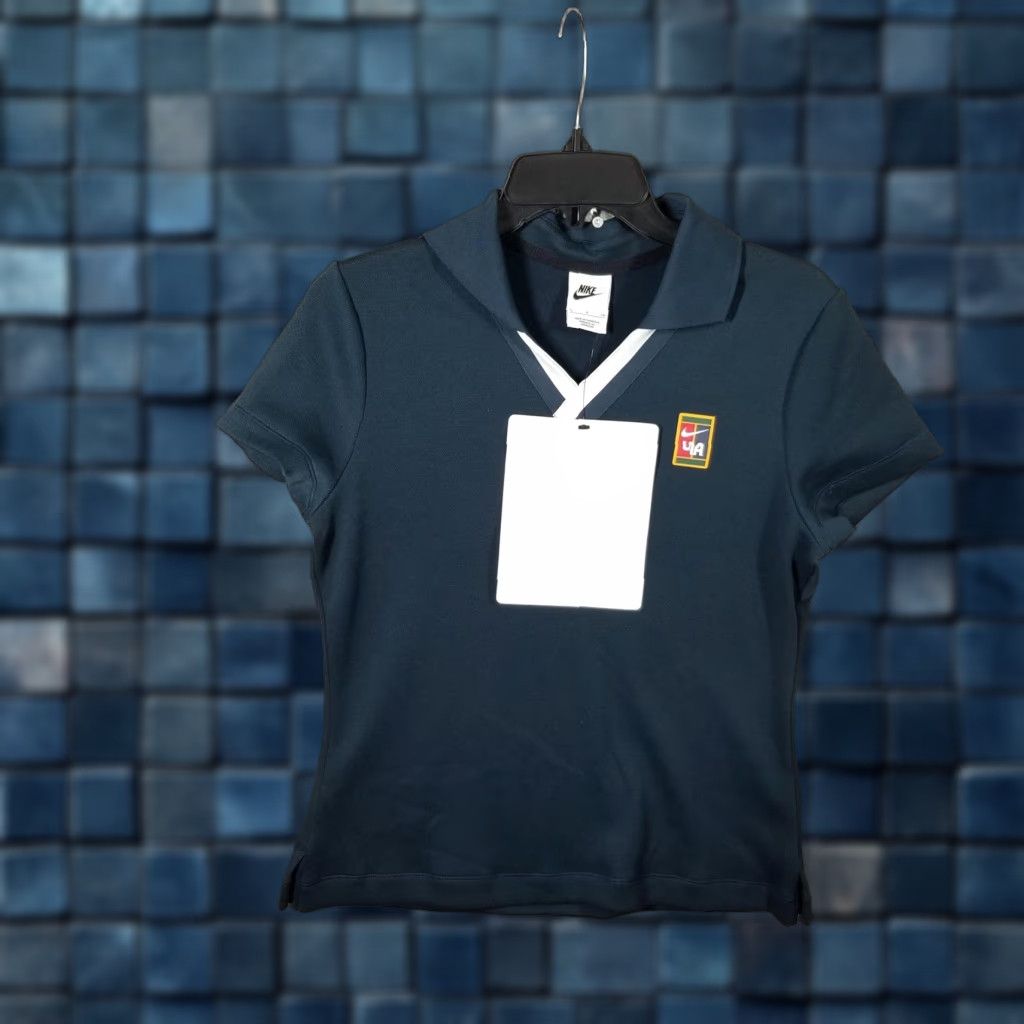 Nike Nike Court Tennis Polo Shirt Womens Small Blue Sample UA Logo Sportswear Rare Size S / US 4 / IT 40 - 1 Thumbnail