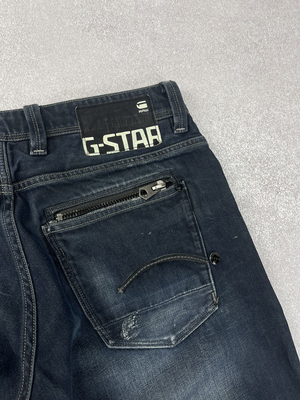 G-Star × Vintage Vintage G-Star Raw Attacc Low Straight Denim Jeans Size US 30 / EU 46 - 10 Thumbnail