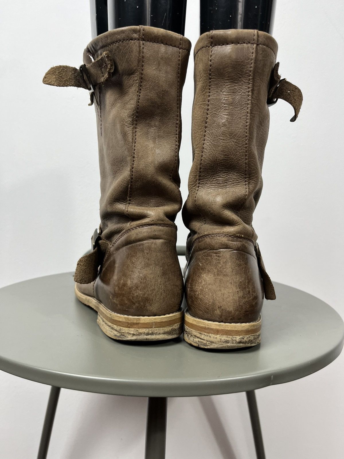 Other Vintage brown leather mid calf boots with buckles size 38 Size US 7.5 / IT 37.5 - 6 Thumbnail