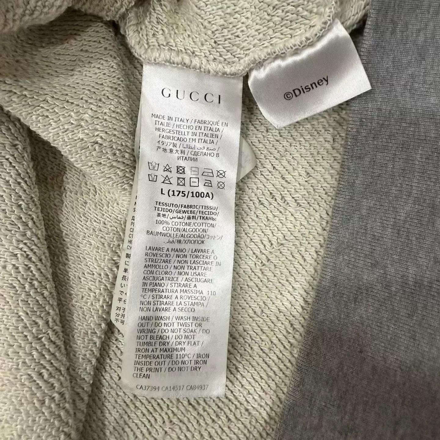 Gucci Gucci x Disney Mickey Mouse Gray Hoodie L Size US L / EU 52-54 / 3 - 5 Thumbnail