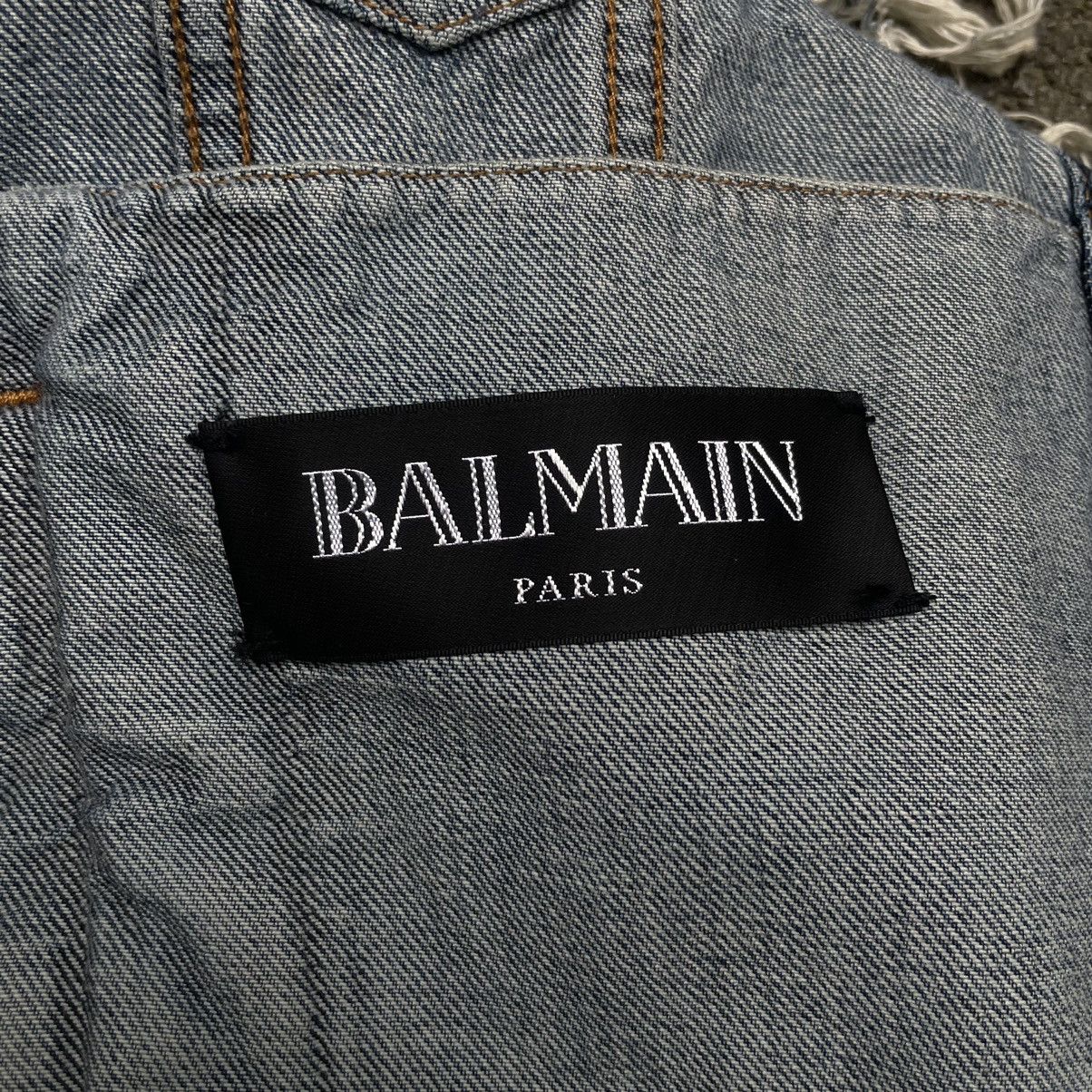 Balmain Balmain Destroyed Zombie Denim Jacket Size US L / EU 52-54 / 3 - 6 Thumbnail