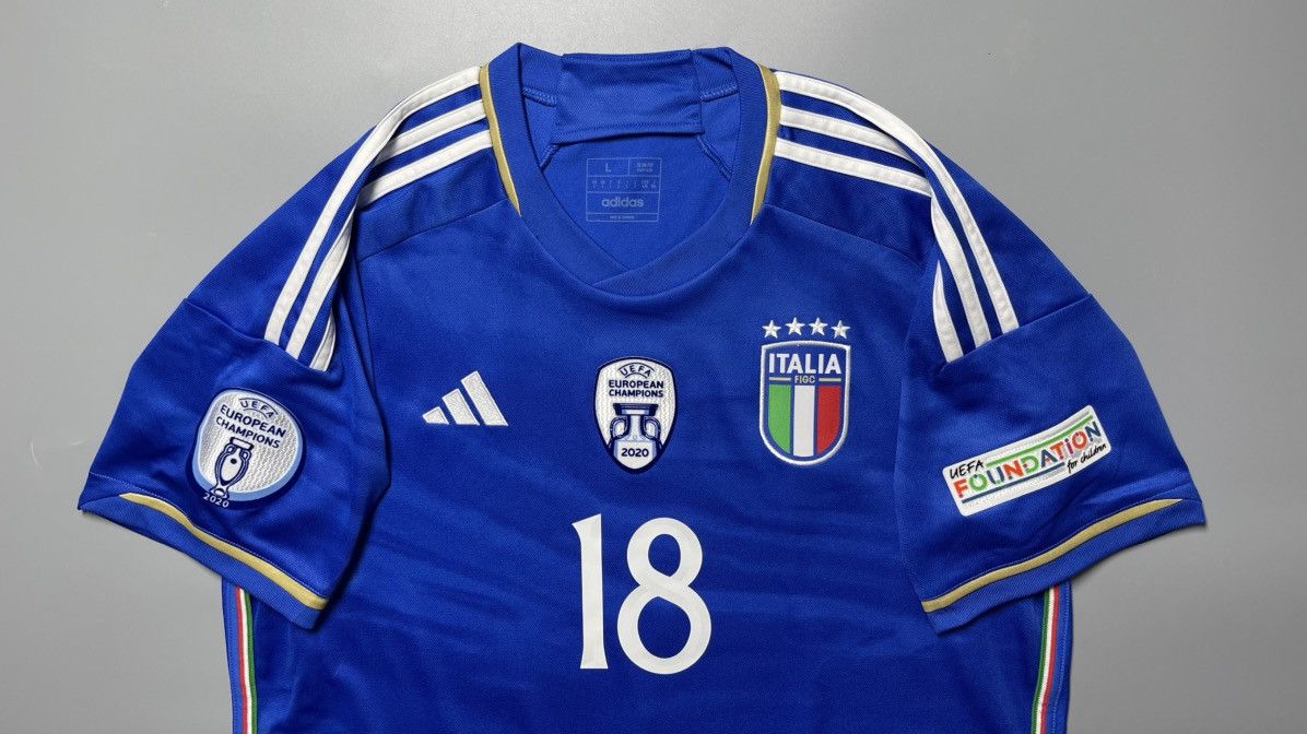 Adidas ITALY ADIDAS 2022/2023 FOOTBALL HOME JERSEY #18 BARELLA Size US L / EU 52-54 / 3 - 3 Thumbnail