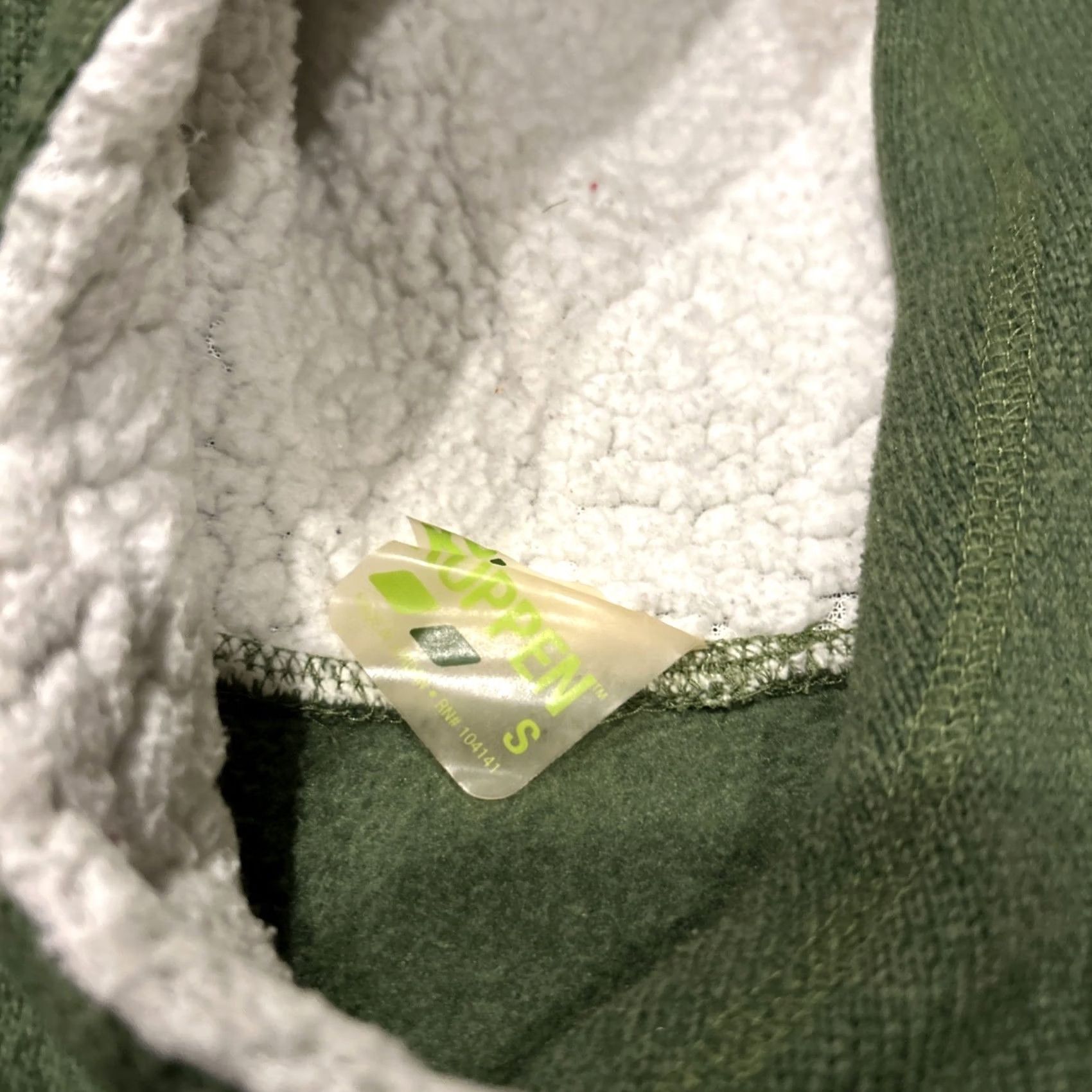 Vintage Koppen Womens Small Hoodie Pullover Fleece Green Marbled Sherpa Pocket Hooded Casual Cozy Vintage No Size S / US 4 / IT 40 - 2 Thumbnail
