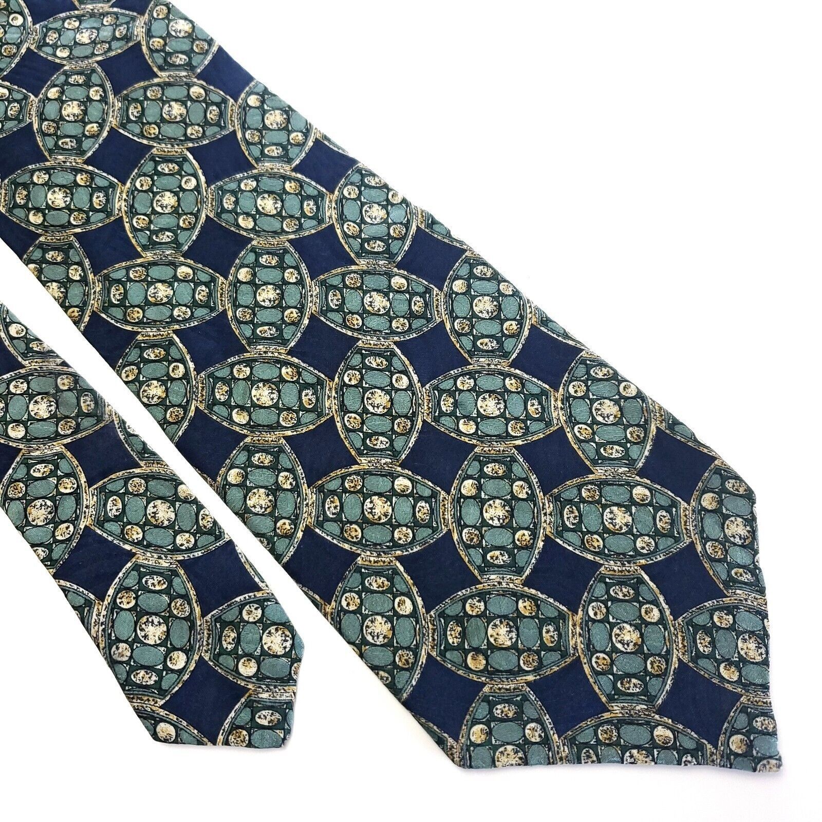 Guy Laroche Guy Laroche Green Blue Abstract Geometric Print Short Wide S Size ONE SIZE - 1 Thumbnail