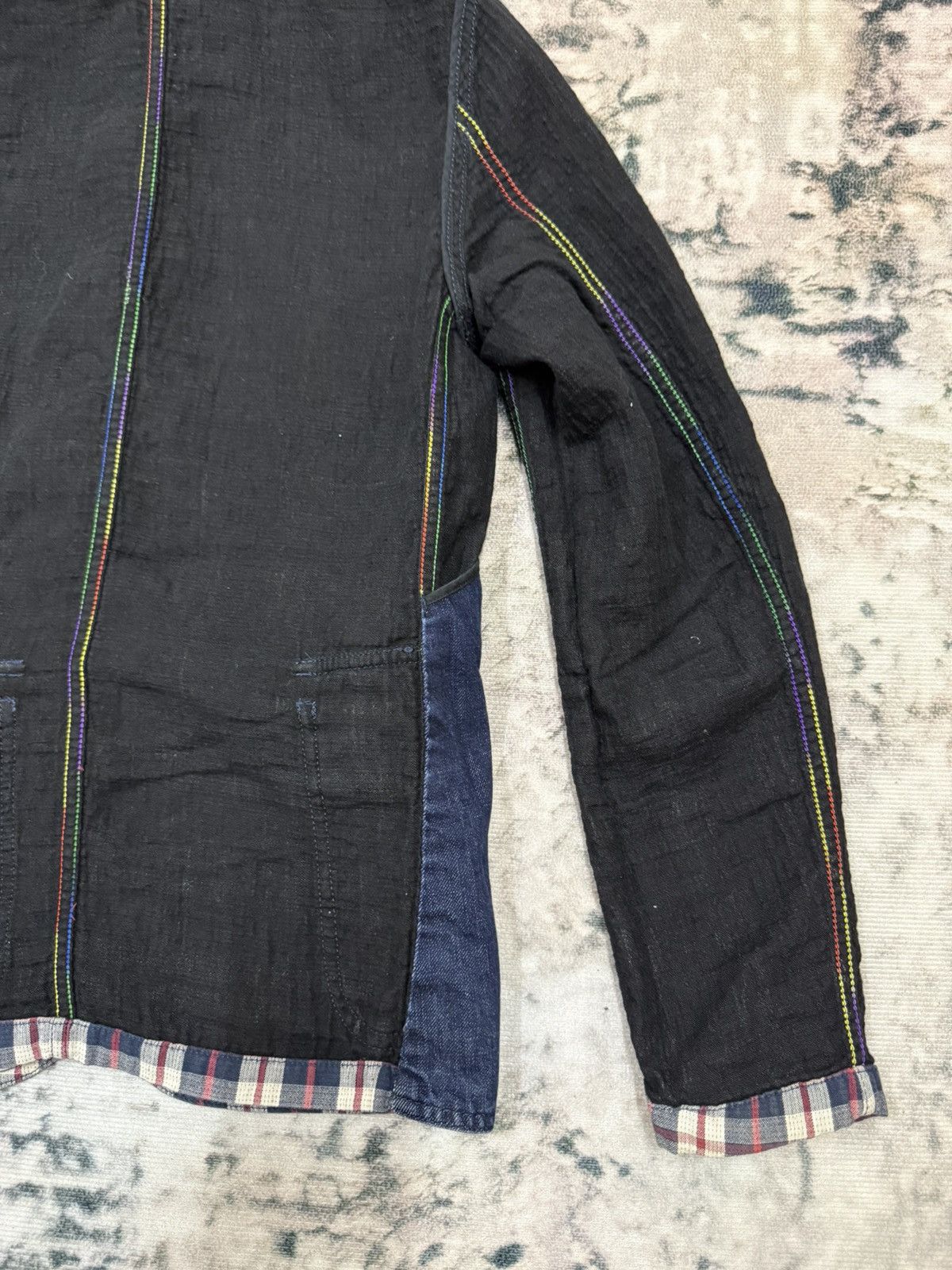 Japanese Brand Tomorrowland Riversible Plaid Denim Button Up Jacket Size US XS / EU 42 / 0 - 16 Thumbnail