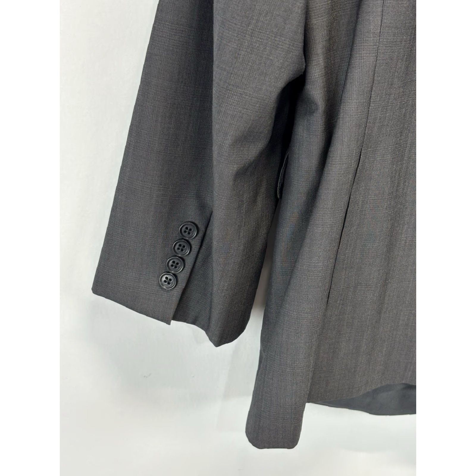 Calvin Klein Calvin Klein 2 Piece Suit Men Grey Wool 46R 40x29.5” Regular Two-Button Jacket Pants Career Mens Size 46R - 5 Thumbnail