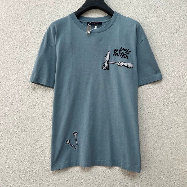 Louis Vuitton Louis Vuitton Hammer Tool Embroidered Haze Blue Short Sleev Size US M / EU 48-50 / 2 - 1 Thumbnail