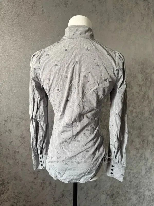 Burberry Burberry Gray Cotton Long Sleeve Shirt. Size M / US 6-8 / IT 42-44 - 7 Thumbnail