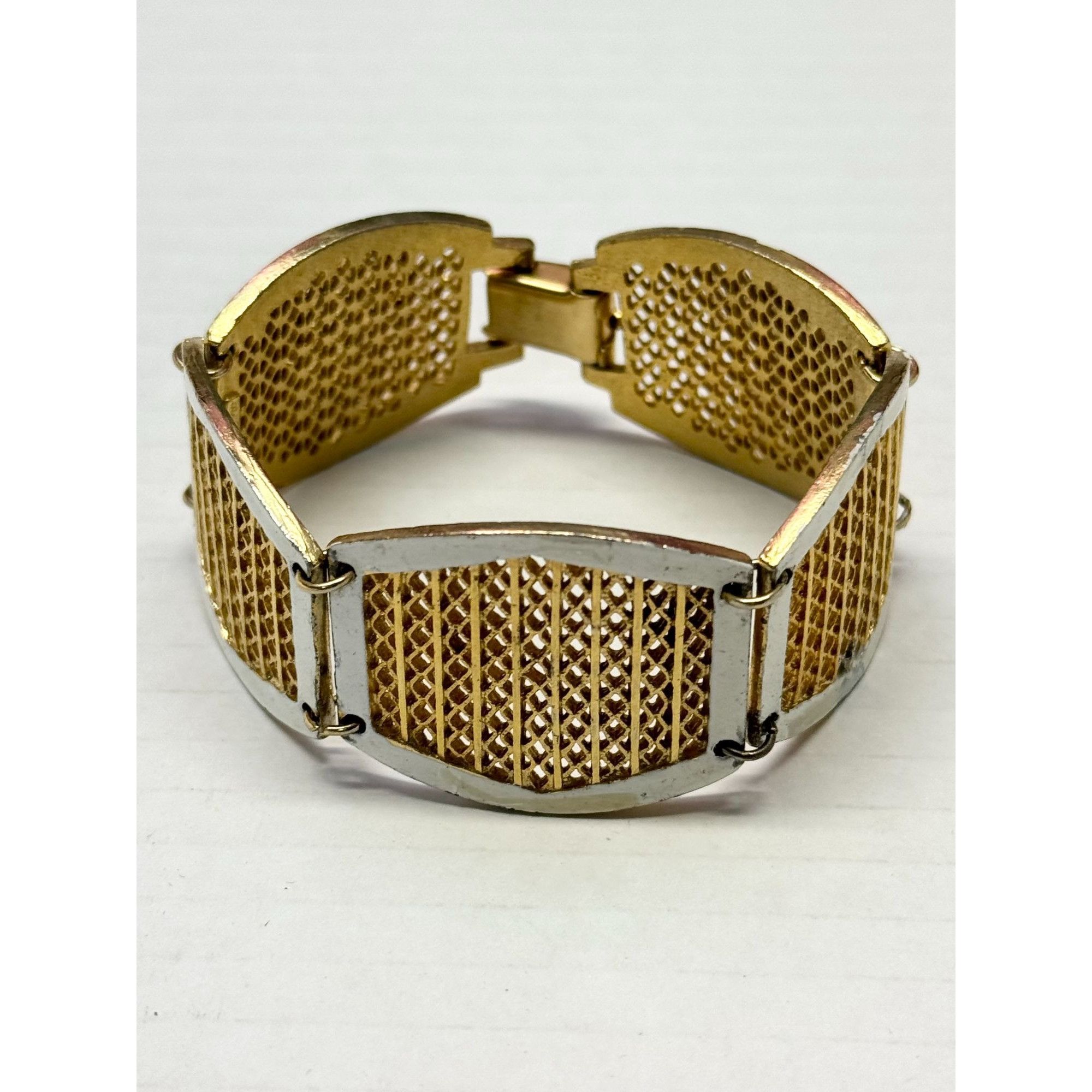 Vintage Vintage white enamel filigree bracelet Size ONE SIZE - 3 Thumbnail