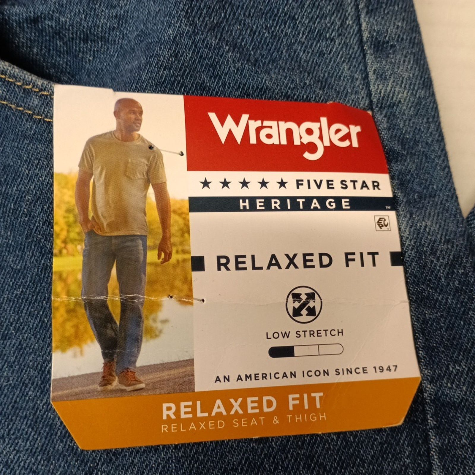 Wrangler Wrangler Relaxed Fit Stretch Jeans Men's Size 34x30 Blue Size US 34 / EU 50 - 2 Thumbnail