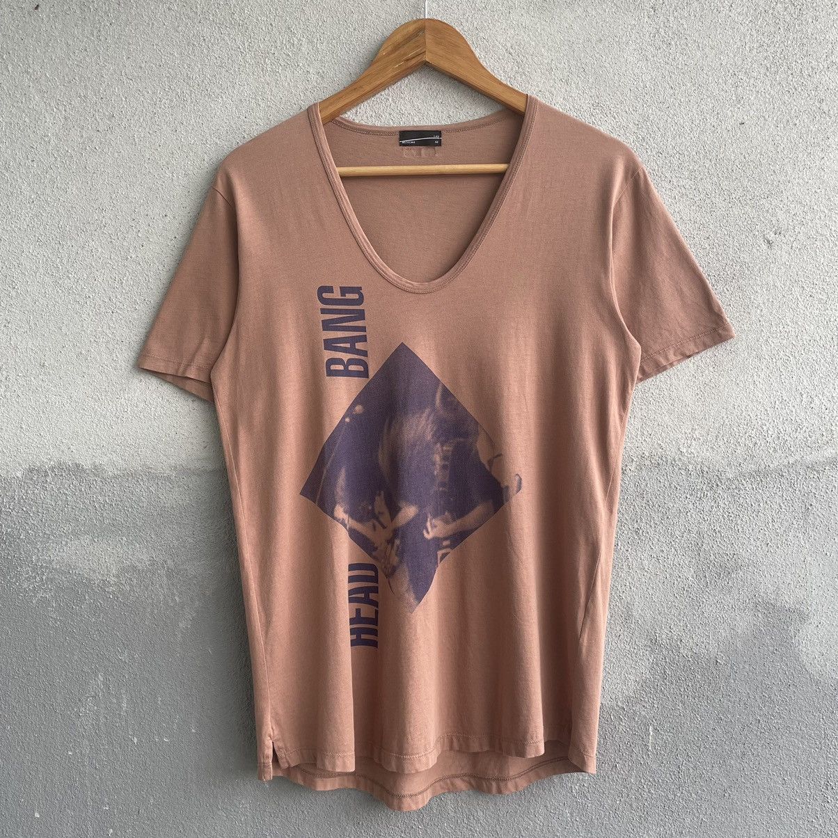 image of Lad Musician Head Bang Tee Shirt in Peach, Men's (Size Medium)