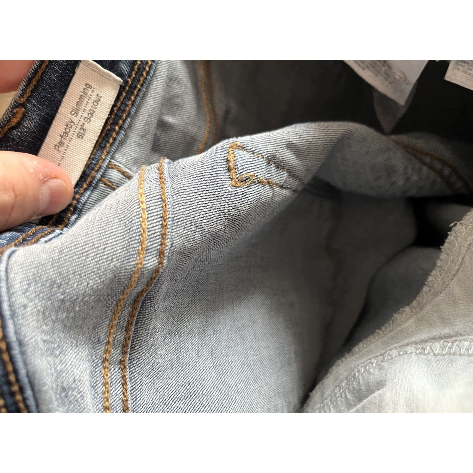 Vintage LEVIS 512 Jeans Bootcut Women 14 Slim 31x29 Blue Stone Wash Stretch 90s Designer Logo Regular Fit Size 31" - 5 Thumbnail