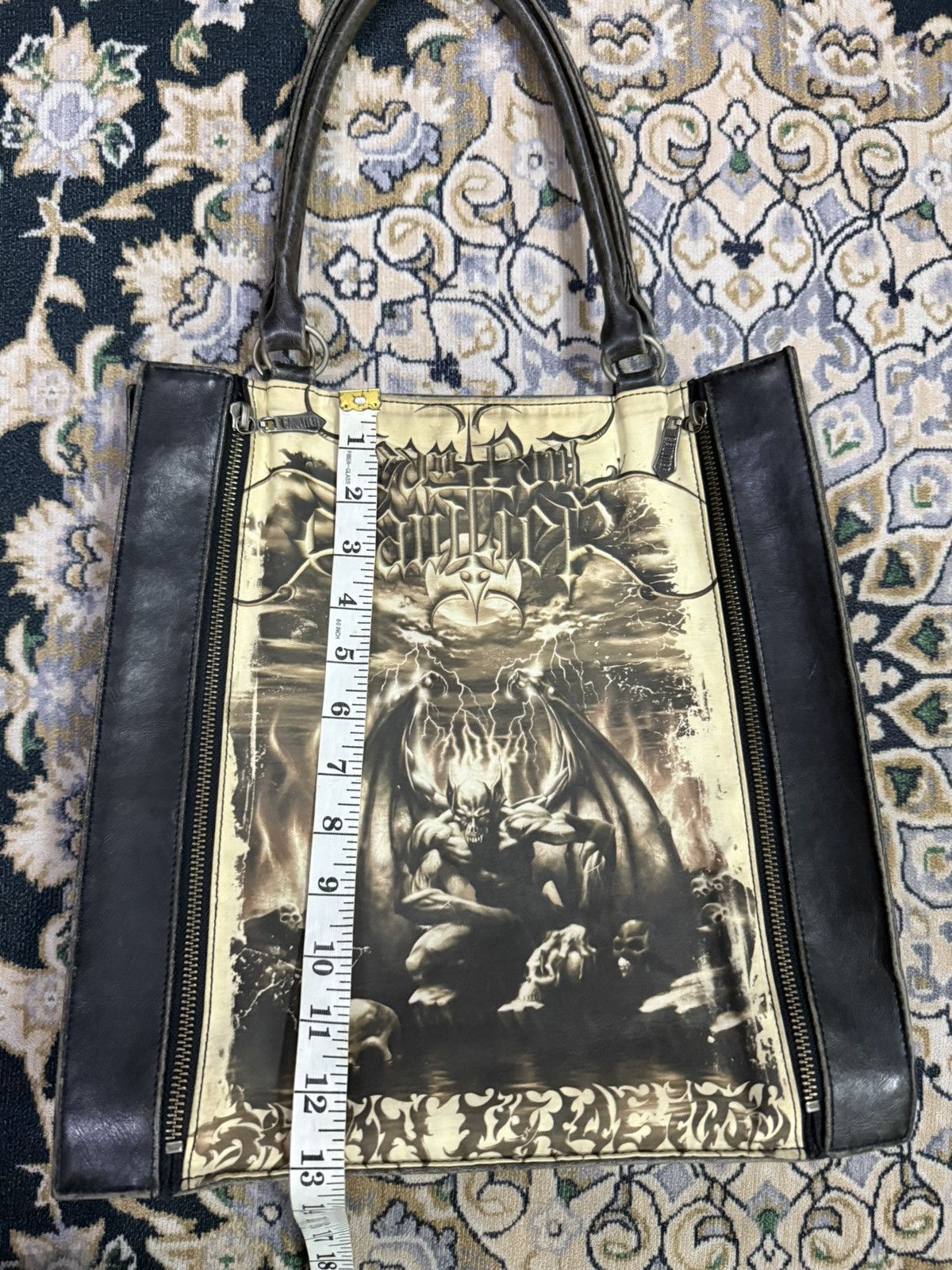 Jean Paul Gaultier SS2001 JPG "Satan" or "Gargoyle" graphic tote bag Size ONE SIZE - 12 Thumbnail