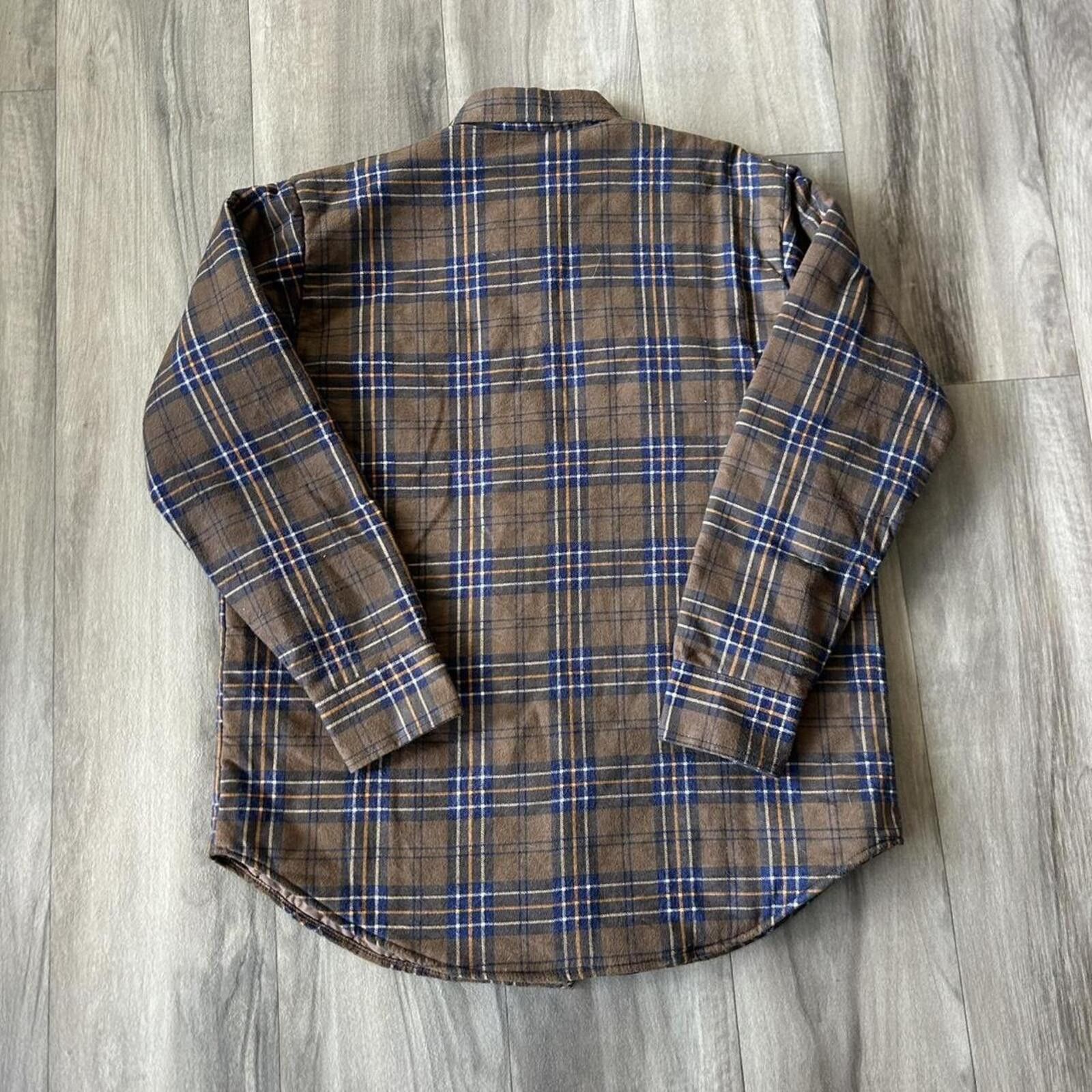 Other Vintage 90’s Brown Blue Plaid Button Up Flannel Big Smith L Size US L / EU 52-54 / 3 - 4 Thumbnail