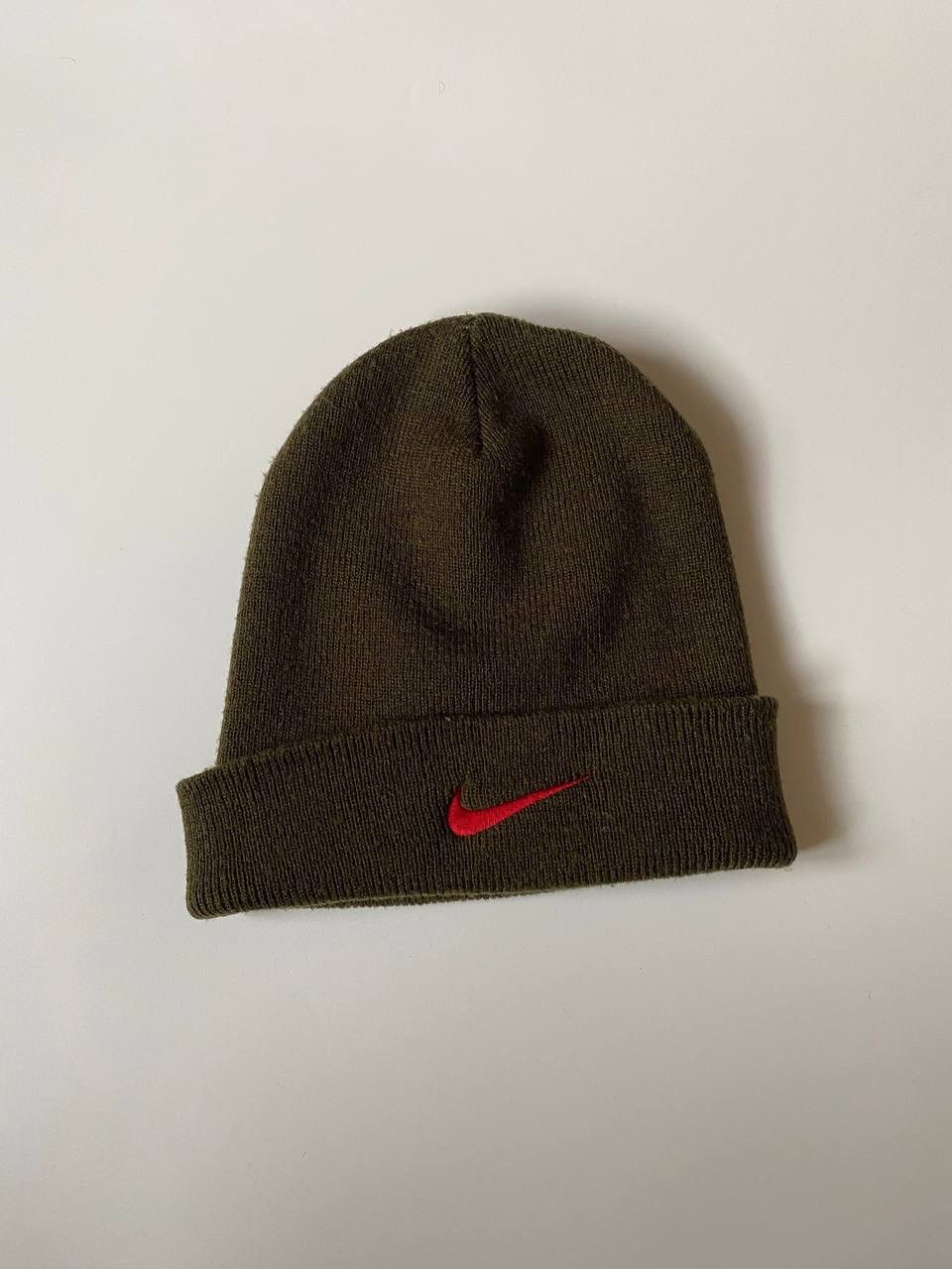 Nike Vintage Nike Winter hat OS Olive small logo Size ONE SIZE - 1 Thumbnail