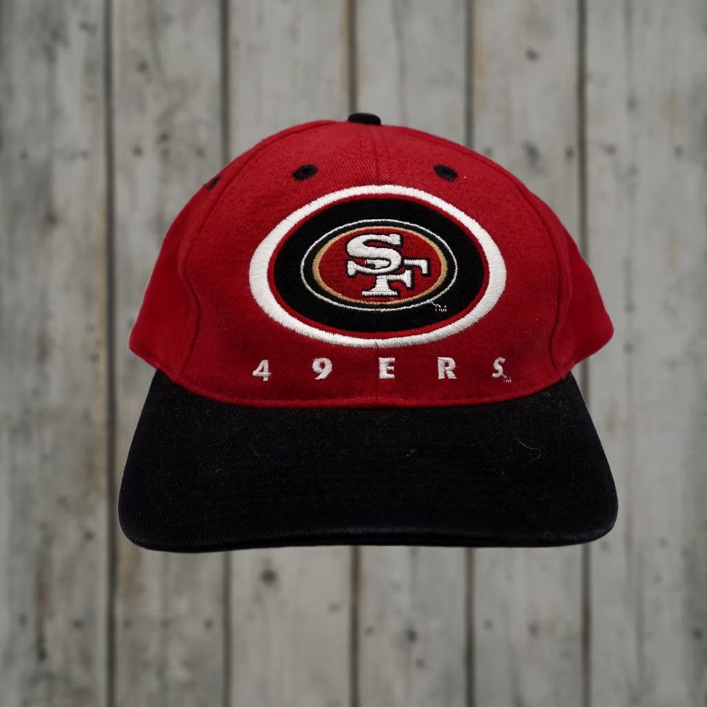 Drew Drew Pearson San Francisco 49ers Hat Mens OSFA Red Black Vintage NFL Snapback Size ONE SIZE - 1 Thumbnail