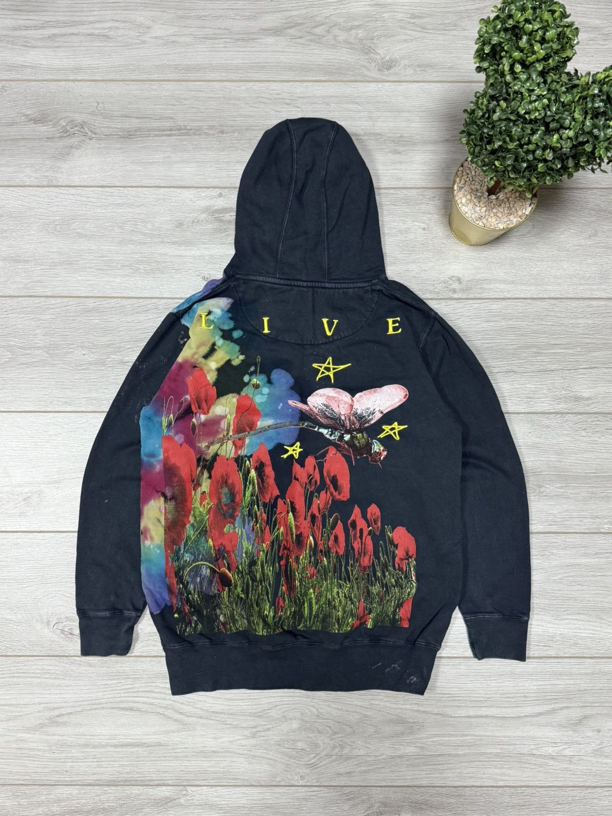 Travis Scott Travis 2019 wish you Astroworld dyed dragonfly flowers paint Size US M / EU 48-50 / 2 - 1 Thumbnail