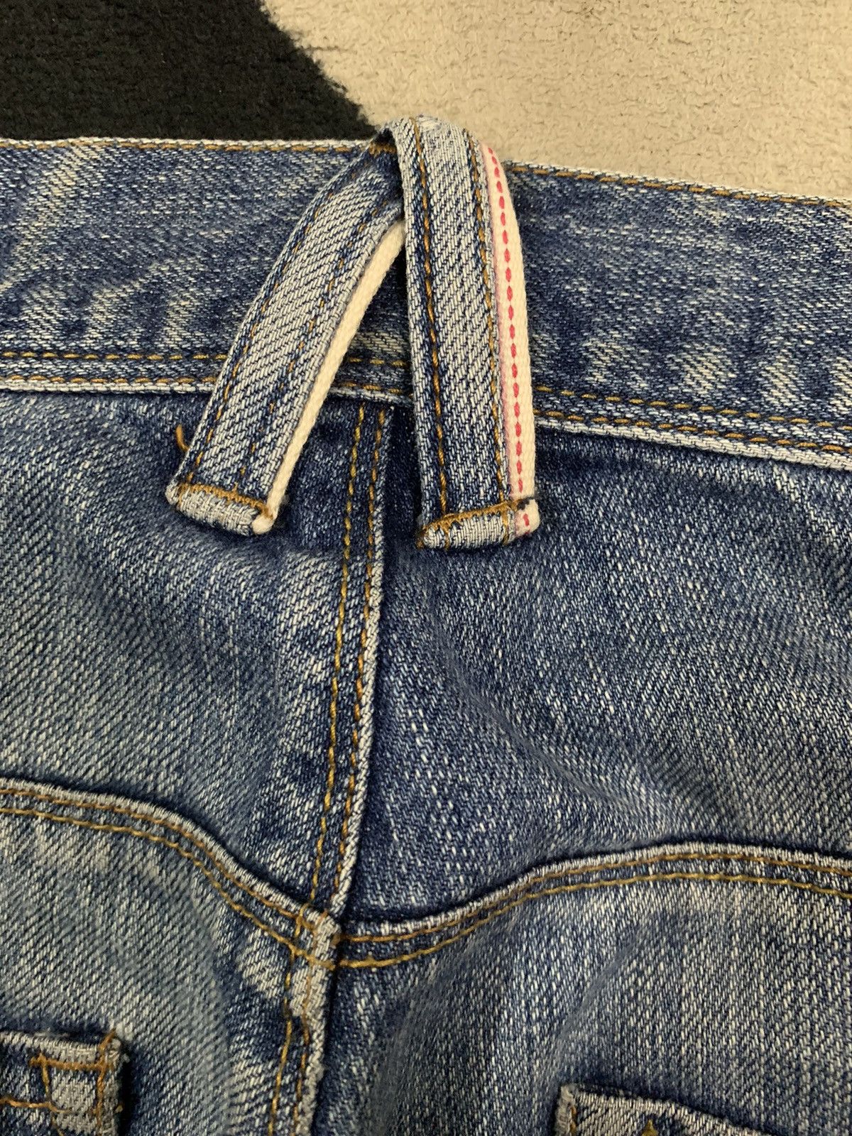 Morgan Homme Vintage Morgan Homme Selvedge Blue Washed Distressed Jeans Size US 30 / EU 46 - 12 Thumbnail