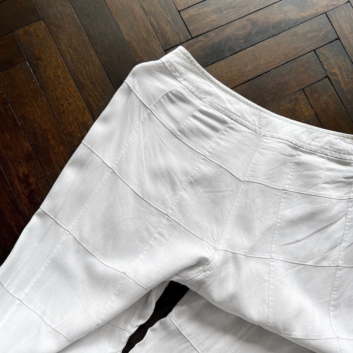 Armani × Vintage Armani Jeans Womens Vintage 90s White Viscose Linen Pants Size 27" / US 4 / IT 40 - 10 Thumbnail