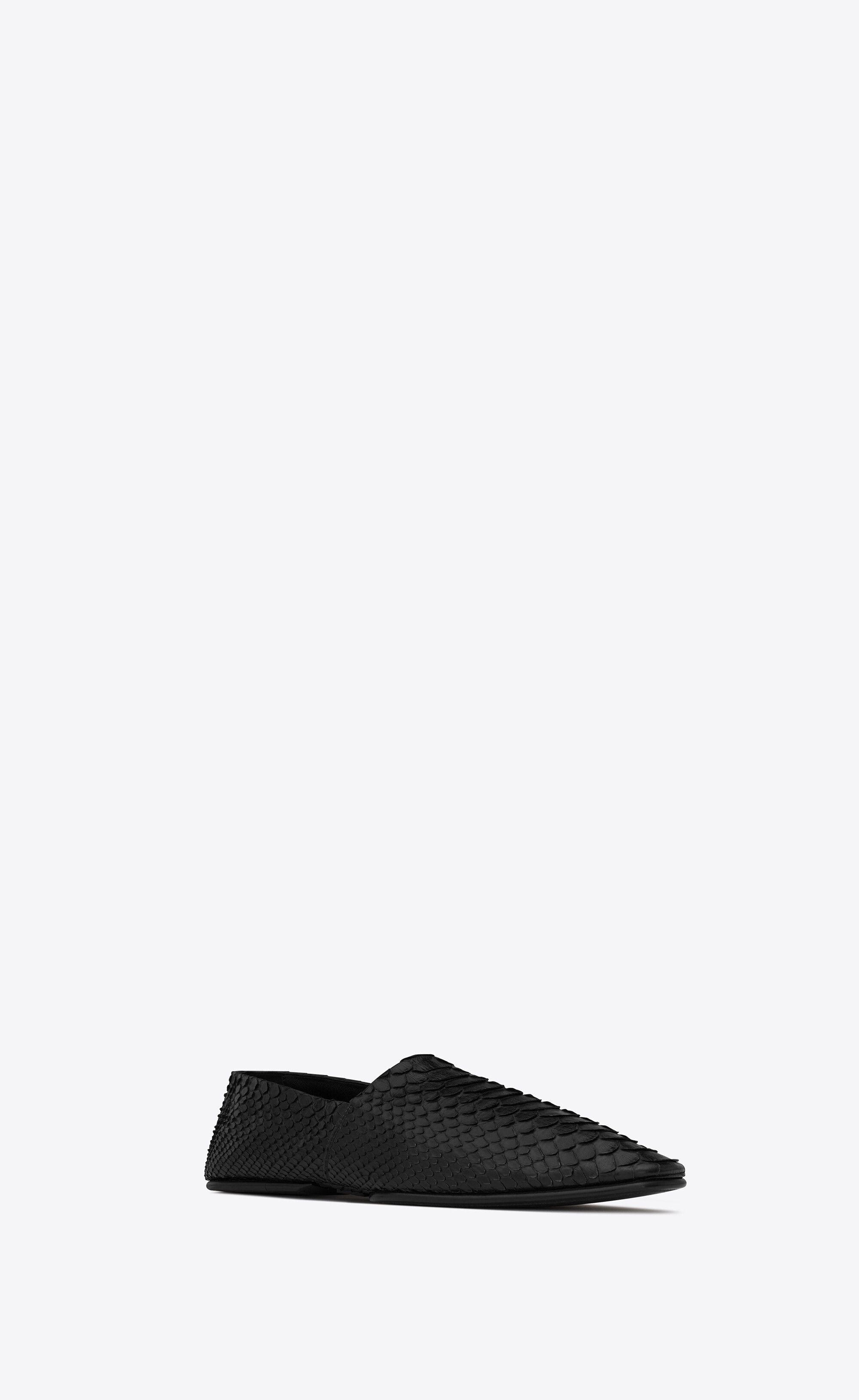 Saint Laurent Paris o1s1wg111224 Leon Slippers in Python in Black Size US 7 / EU 40 - 3 Thumbnail