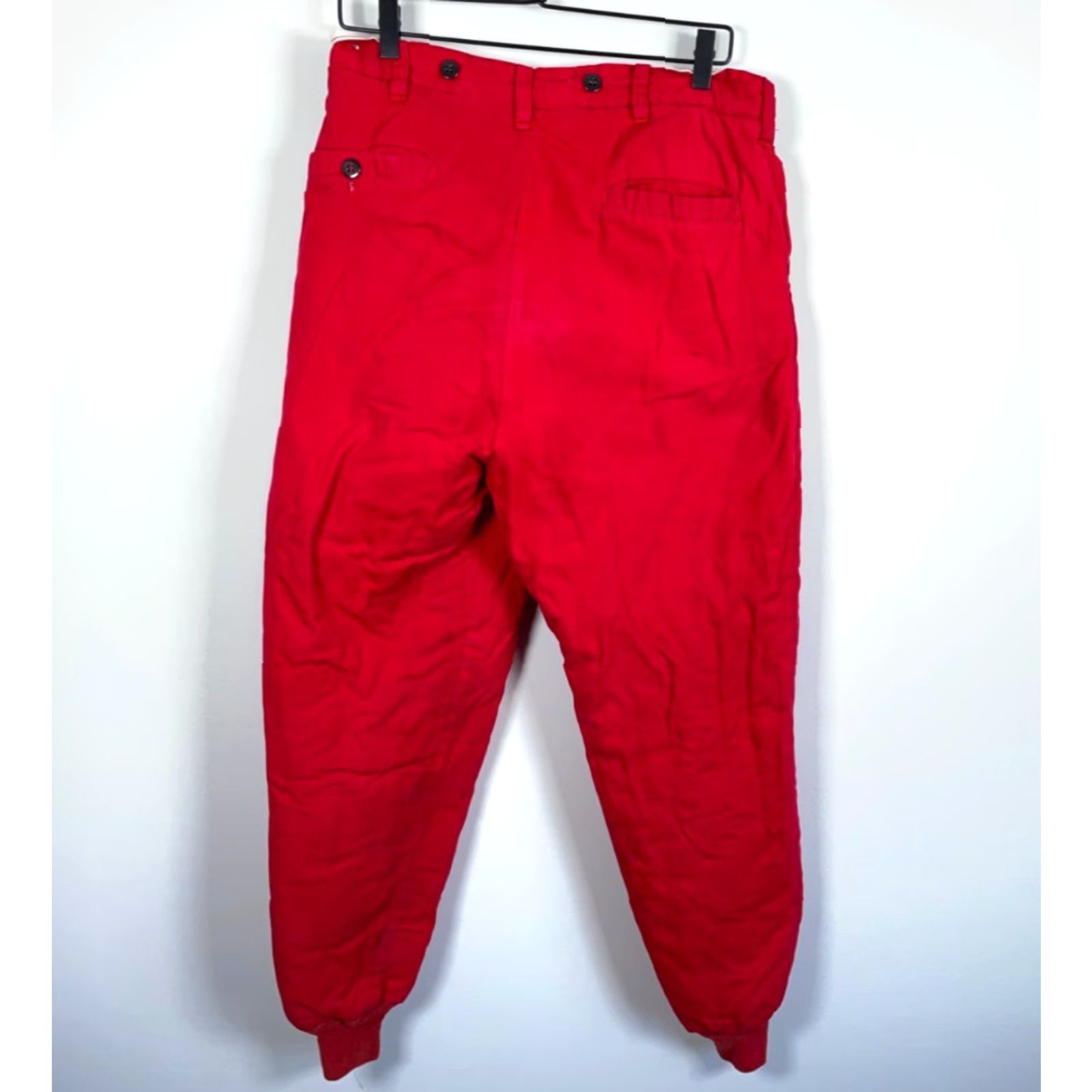 Vintage VINTAGE 70s Canvas Hunting Pants Men’s 32 x 29 Red Quilted Lined Outdoor USA Made Pants Size US 32 / EU 48 - 2 Thumbnail