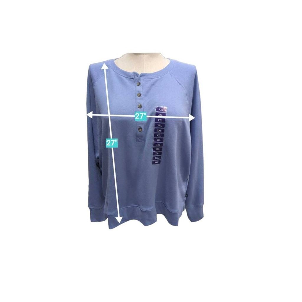 Gap Gap Women's XXL Button Neck Henley Pullover Sweatshirt Light Size XXL / US 16-18 / IT 52-54 - 8 Thumbnail