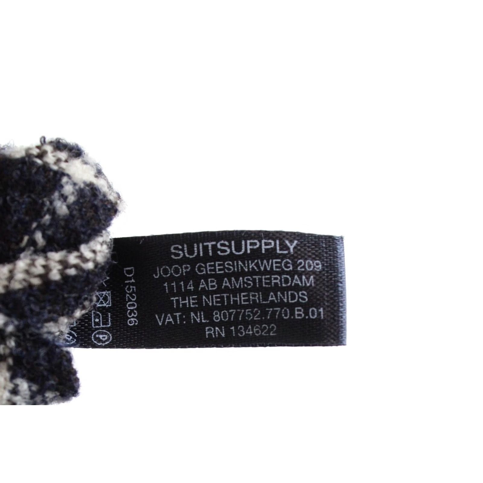 Suitsupply Suitsupply Tie Men's 150 X 7 CM Wool Blend Check Pattern Blue Formal Business Tie Size ONE SIZE - 6 Thumbnail