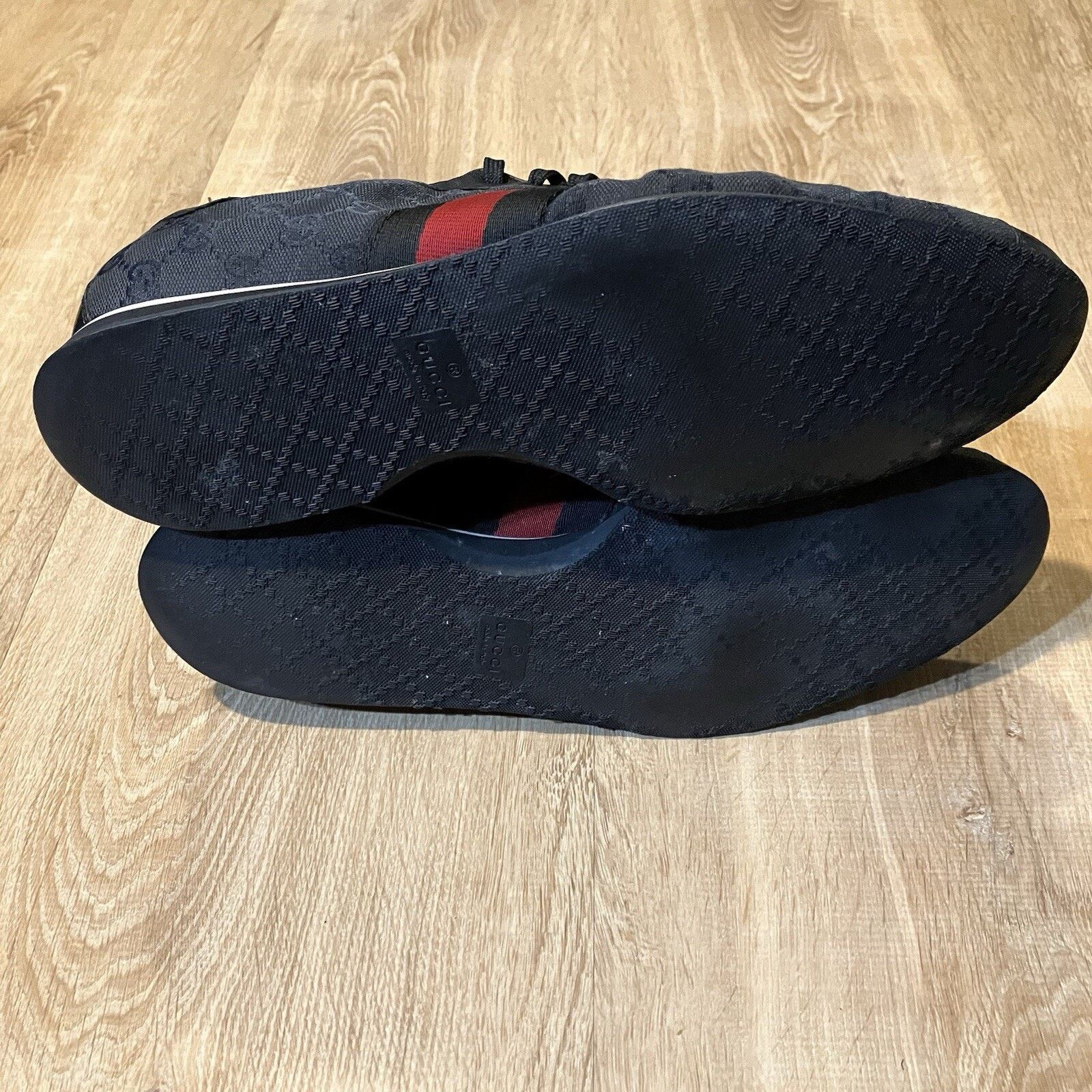 Gucci Gucci GG Signature Low Top Black Stripe Canvas CLEAN Shoes Size US 10 / EU 43 - 5 Thumbnail