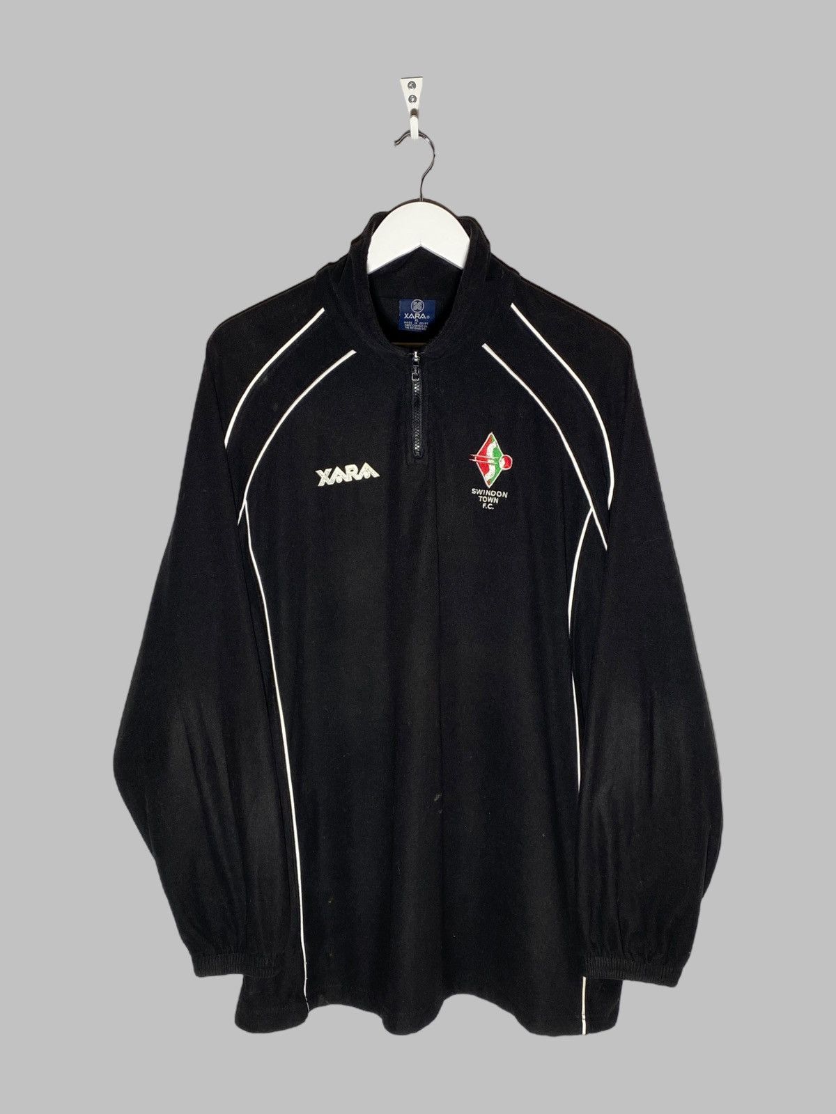 Vintage 🔥 VINTAGE SWINDON TOWN F.C. XARA FLEECE 1/4 ZIP SOCFER VIBES Size US XL / EU 56 / 4 - 1 Thumbnail