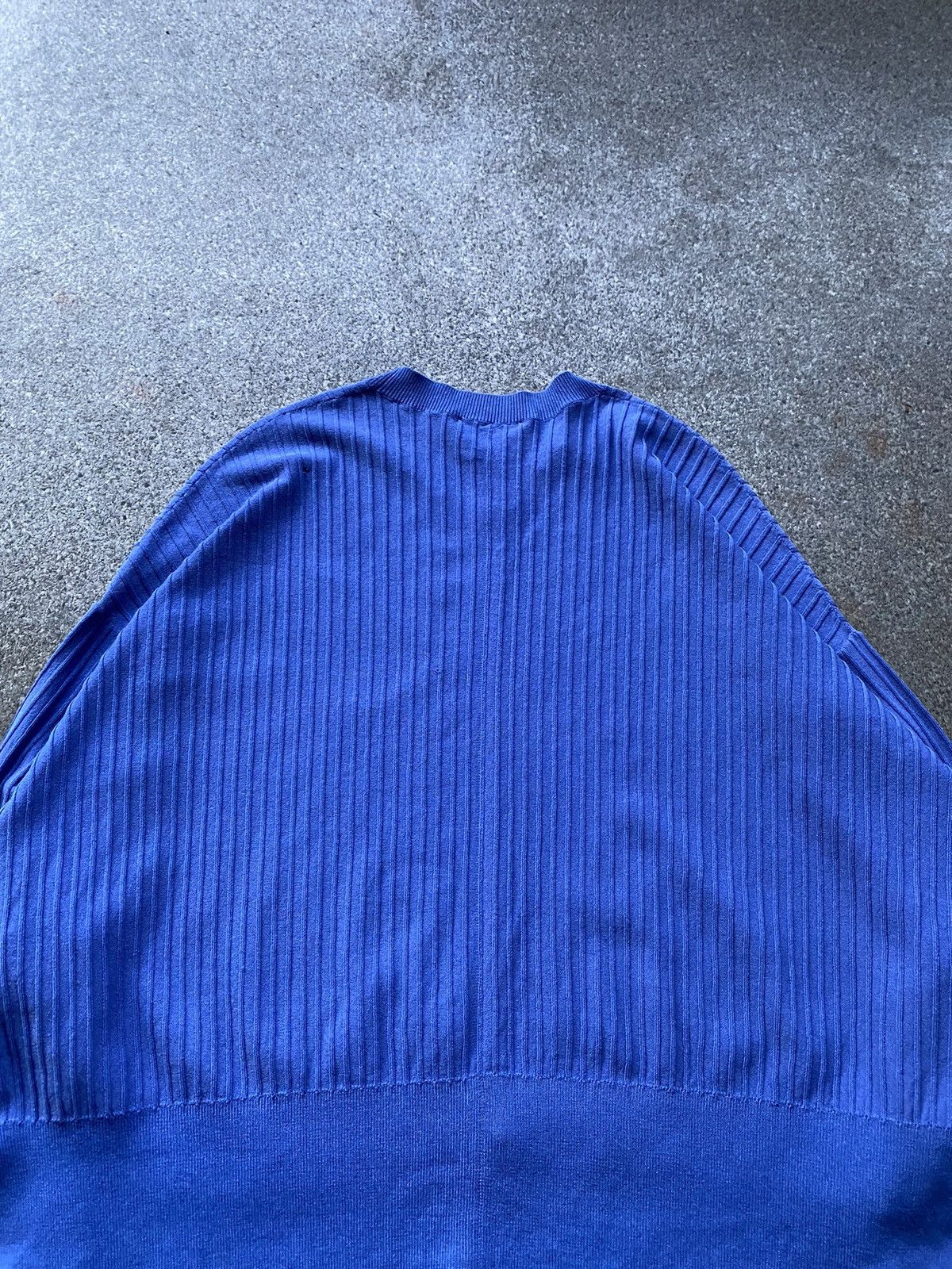 Acne Studios × Issey Miyake Acne Studios Issy Cotton Blue Cropped Ribbed Sweater Size S / US 4 / IT 40 - 5 Thumbnail