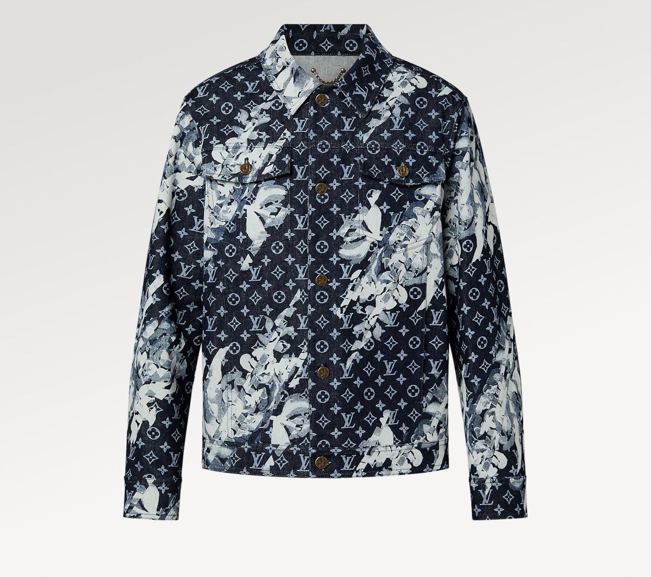 Louis Vuitton Louis Vuitton Monogram Printed Denim Jacket