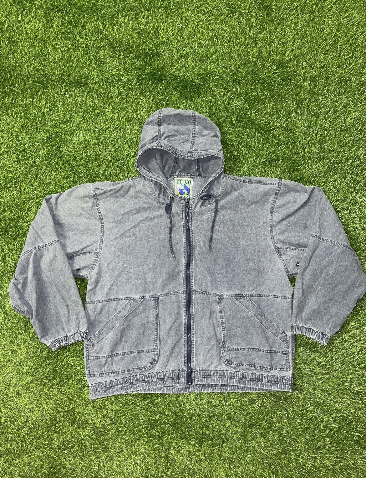 Vintage Vintage TT & CO zip Up Hoodie Size Medium Size US M / EU 48-50 / 2 - 1 Thumbnail