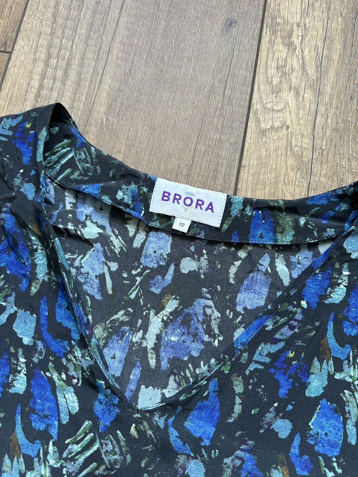 Designer Dress Brora 100% silk 12 UK Size M / US 6-8 / IT 42-44 - 2 Thumbnail