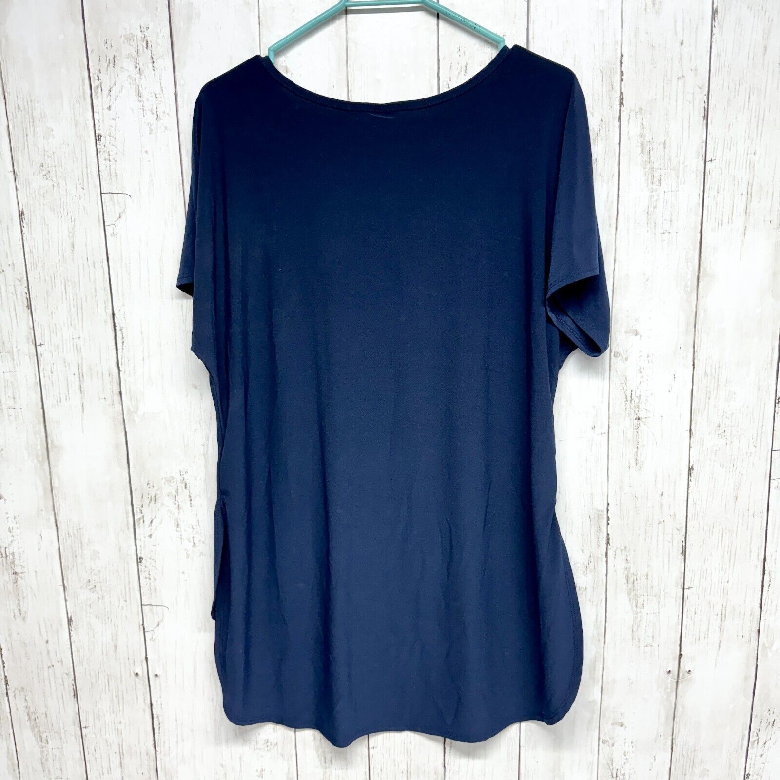 Other CATO S Navy Blue High-Low Short Sleeve Tunic Mini Dress Size S / US 4 / IT 40 - 4 Thumbnail