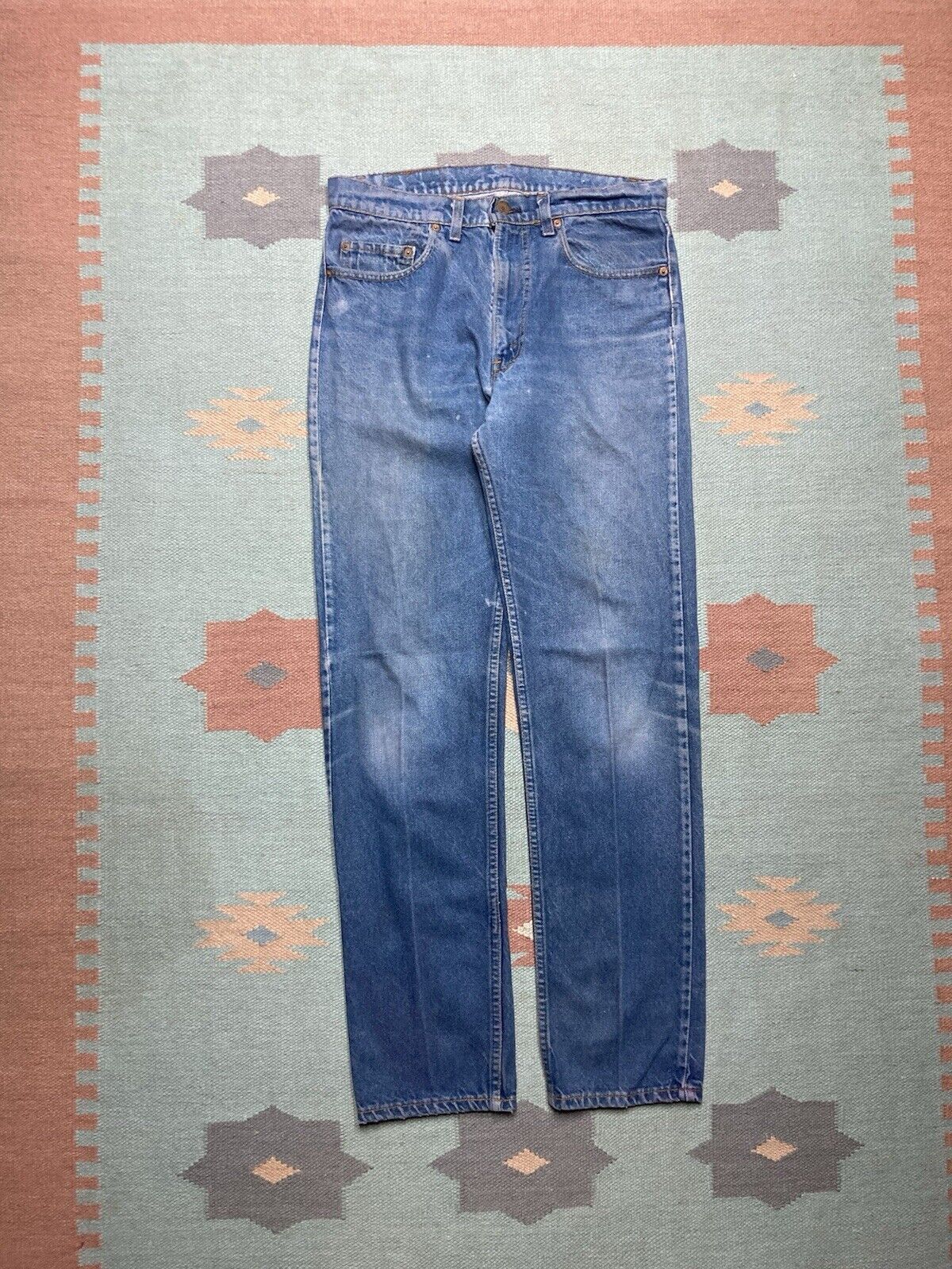 Levi's × Vintage 80s Levi’s 505 0216 xx jeans faded whiskers straight 32x33 Size US 32 / EU 48 - 5 Thumbnail