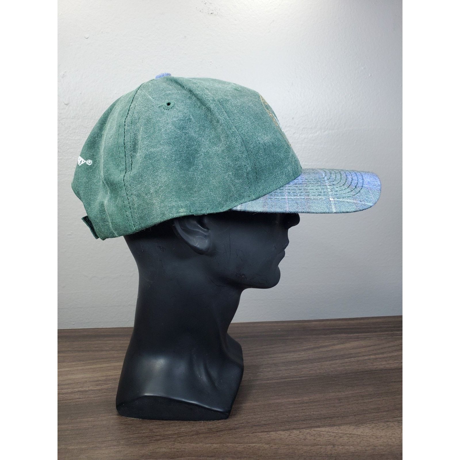 Vintage Okmulgee Oklahoma East Central Electric Cap Hat Plaid Bill Size ONE SIZE - 7 Thumbnail
