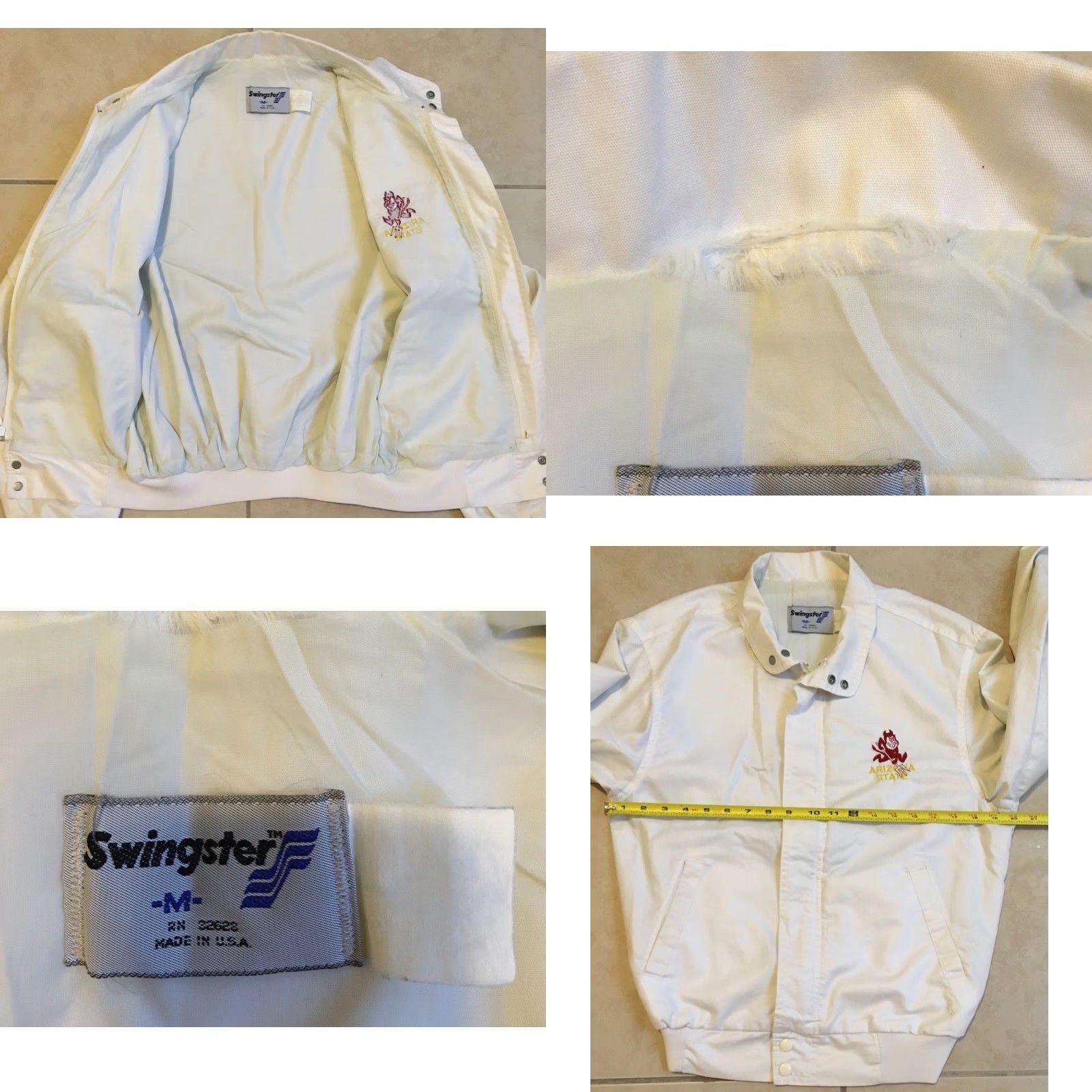 Vintage VINTAGE 80s ASU Sun Devils Jacket S USA College Track Football PE Grunge 70s Faded Size US S / EU 44-46 / 1 - 9 Thumbnail