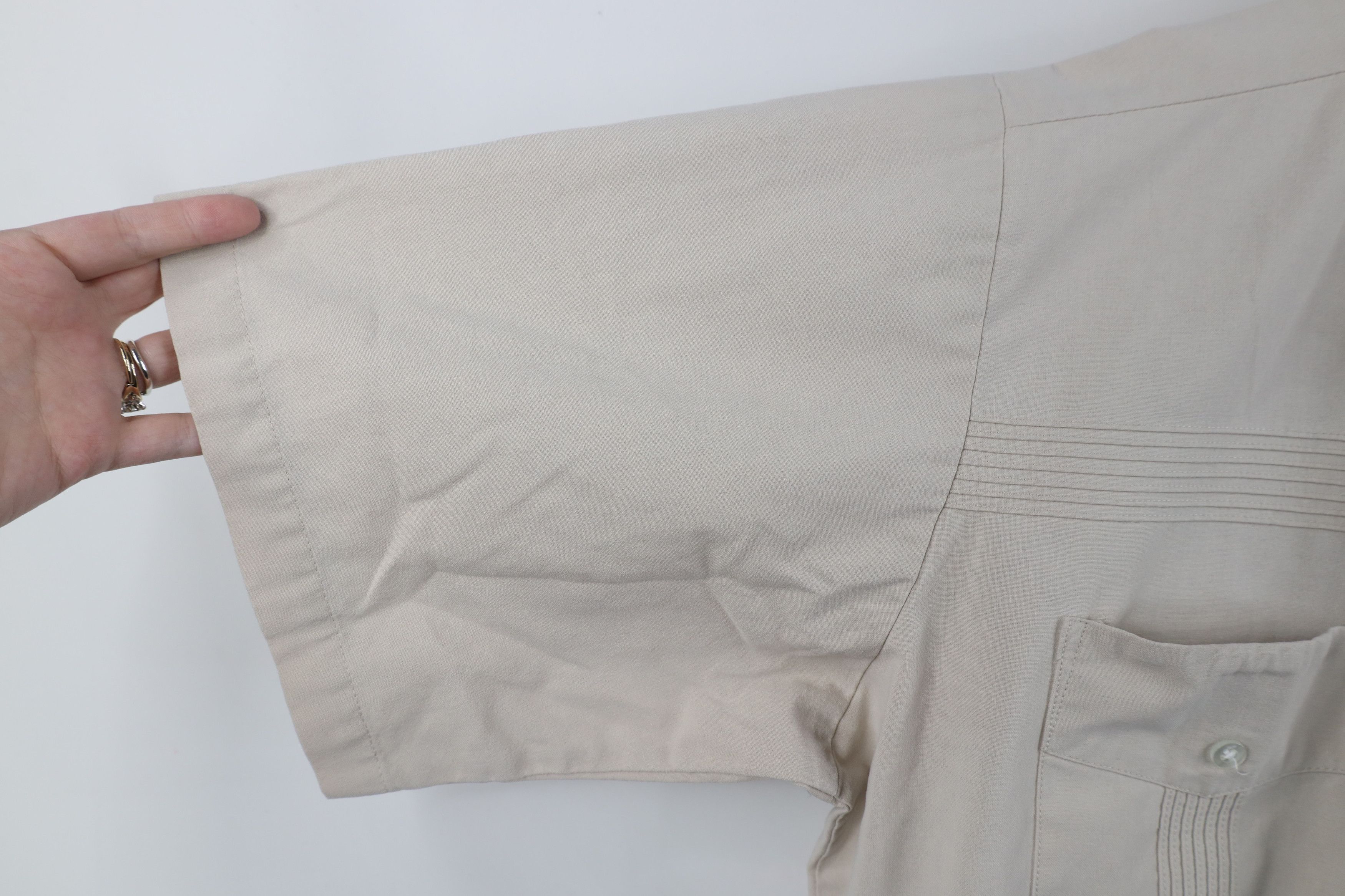 Vintage Vintage 90s Streetwear Short Sleeve Full Zip Shirt Jacket Size US XXL / EU 58 / 5 - 7 Thumbnail