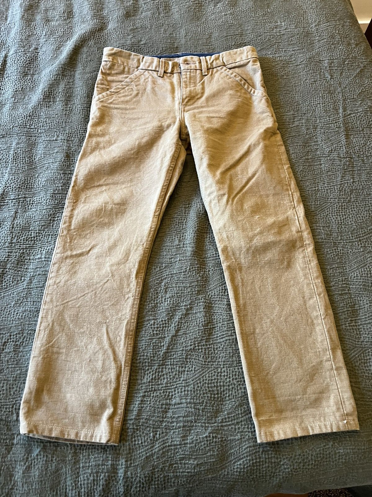 image of Freenote Slim Worker Chinos in Khaki, Men's (Size 32)
