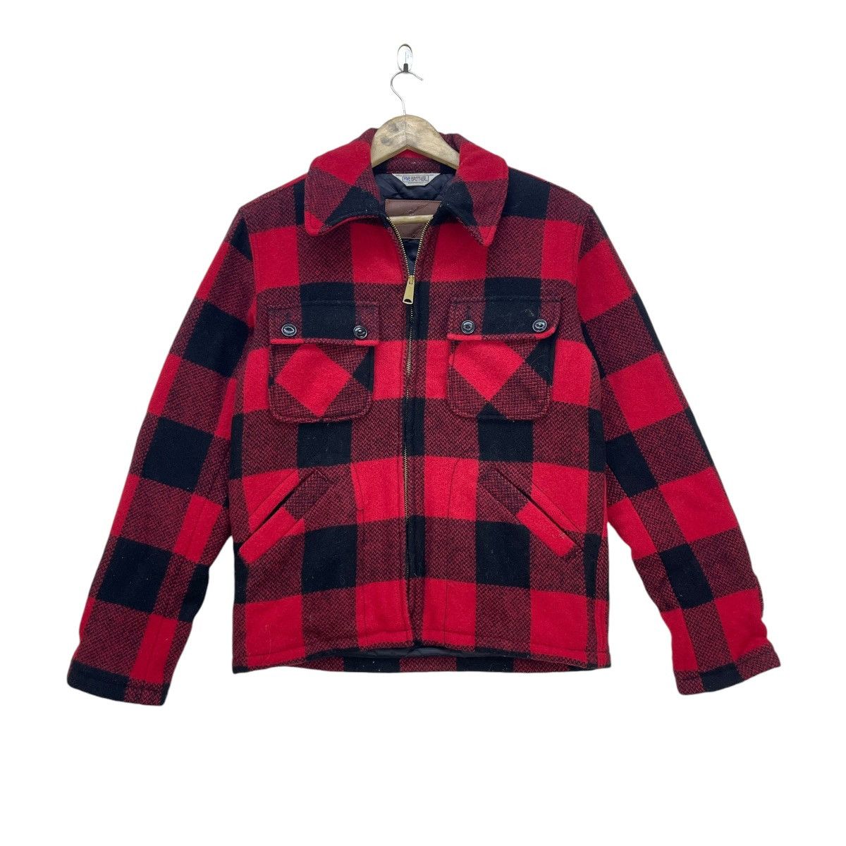 Filson × Vintage 💥VTG 60s Five Brother Sanforized Eye Button Buffalo Plaid Size US S / EU 44-46 / 1 - 1 Thumbnail