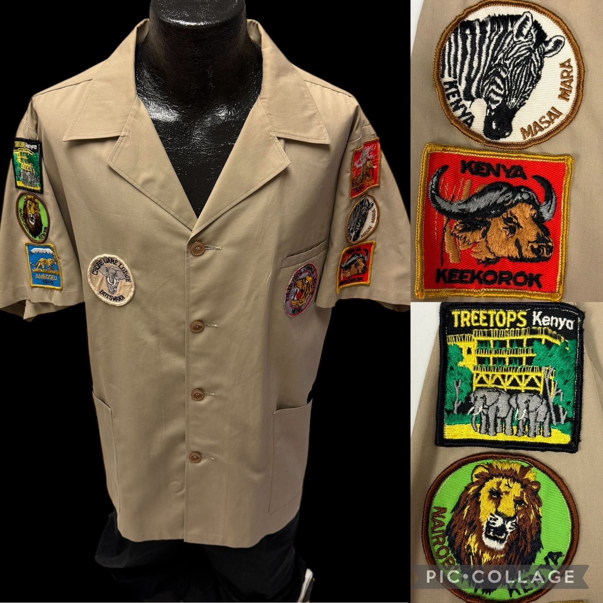 Other Vtg Sterling Khaki SAFARI Travel Shirt GAME LODGE Shirt Size US XL / EU 56 / 4 - 1 Thumbnail