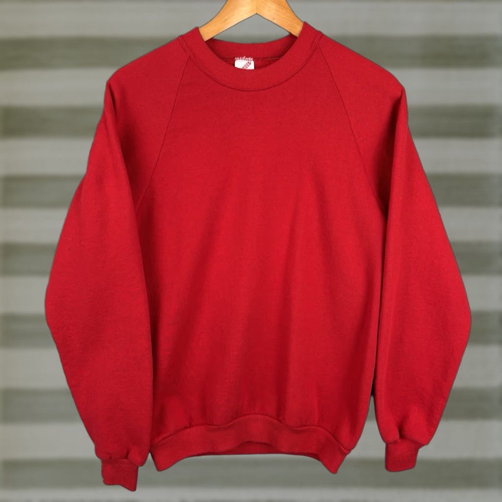 Jerzees VINTAGE Jerzees Crewneck Sweatshirt Mens L Red 90s USA Made By Russell Size US L / EU 52-54 / 3 - 1 Thumbnail