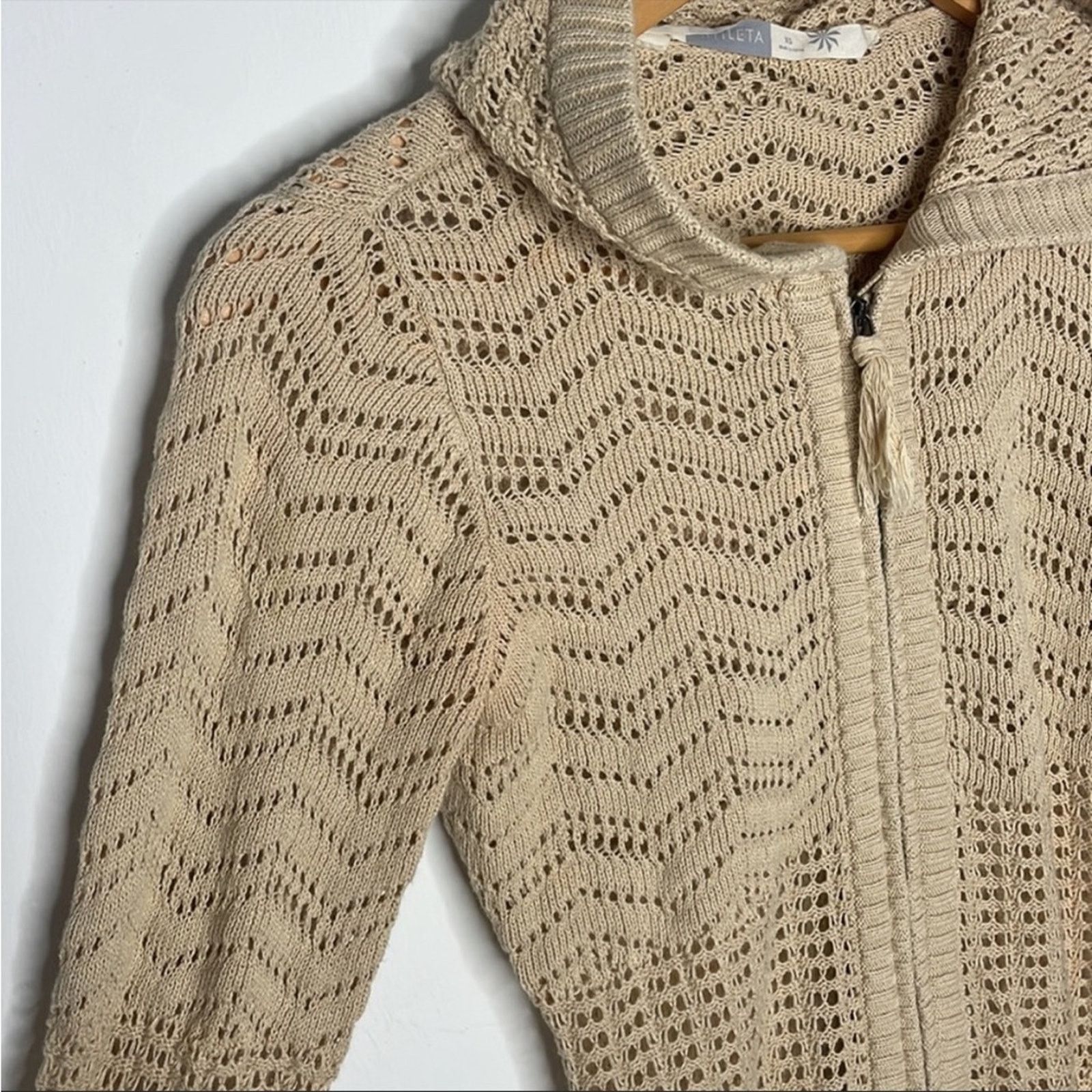 Athleta Athleta Knit Zip Up Hooded Sweater Size XS / US 0-2 / IT 36-38 - 3 Thumbnail