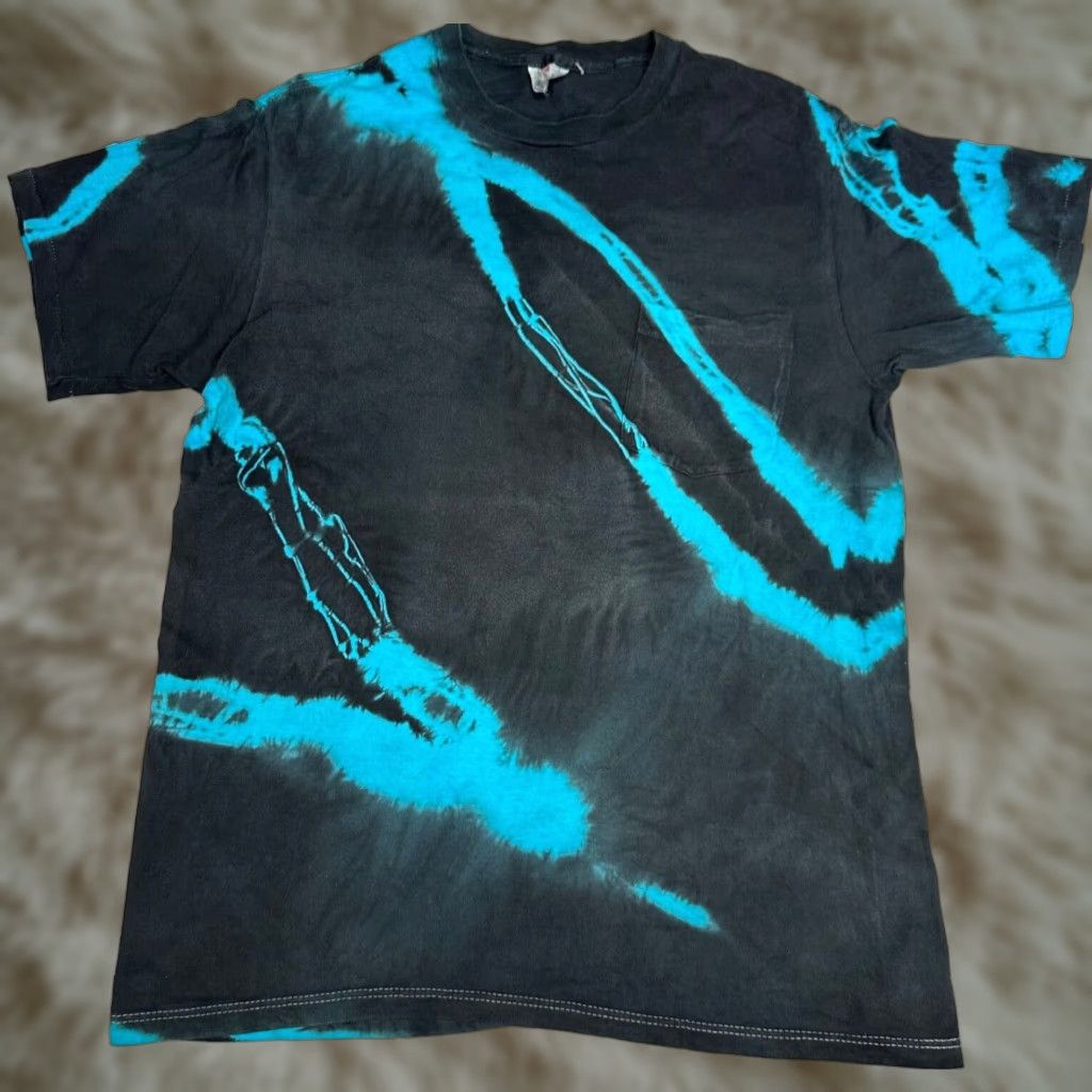 Vintage Vintage Trocadero T-Shirt Womens Tie Dye Short Sleeve Sz M Black Blue 100% Cotton Size M / US 6-8 / IT 42-44 - 1 Thumbnail