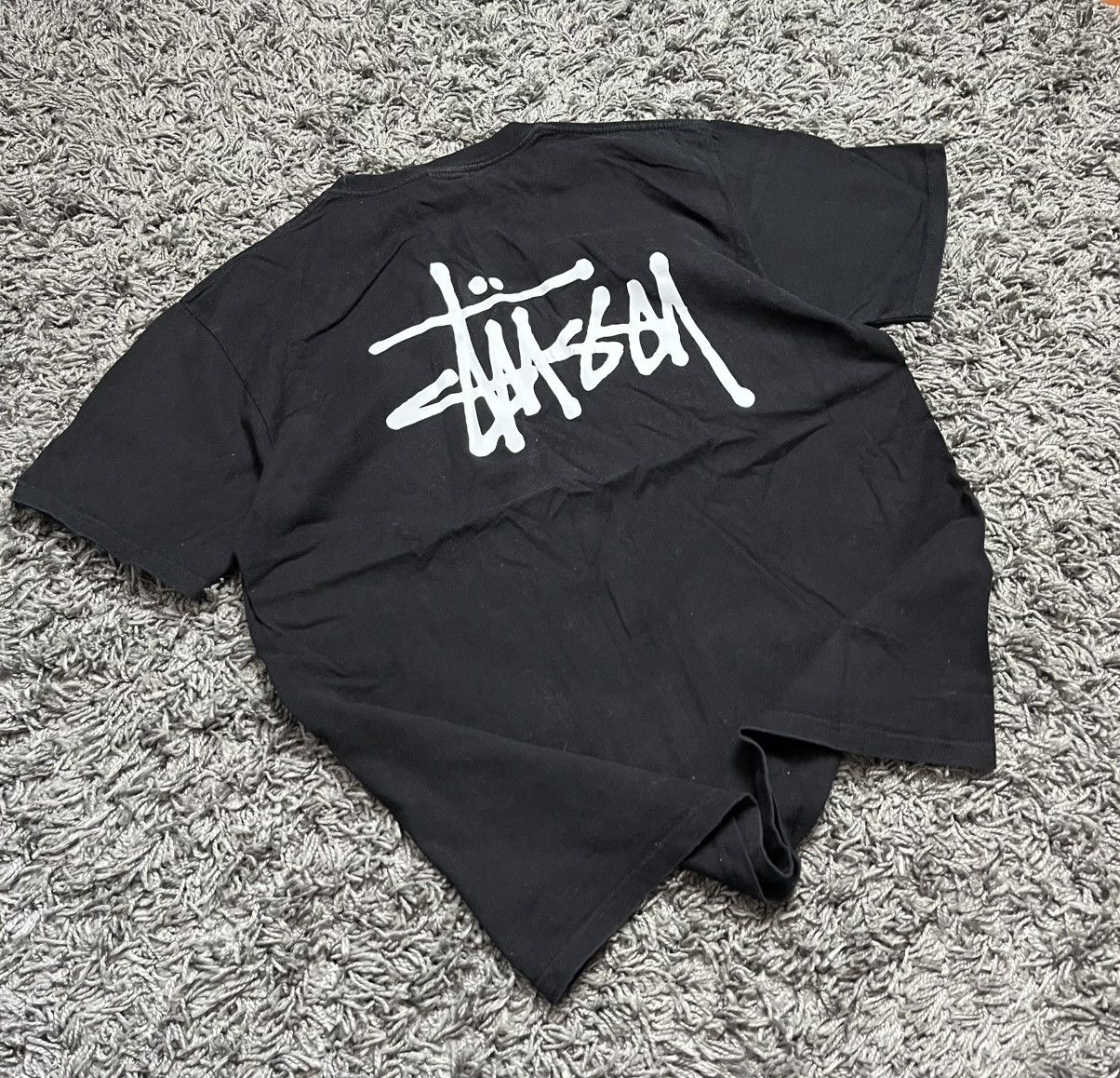 Stussy Stussy World Tour / Basic Tee Oversized - Black/White Size US L / EU 52-54 / 3 - 1 Thumbnail