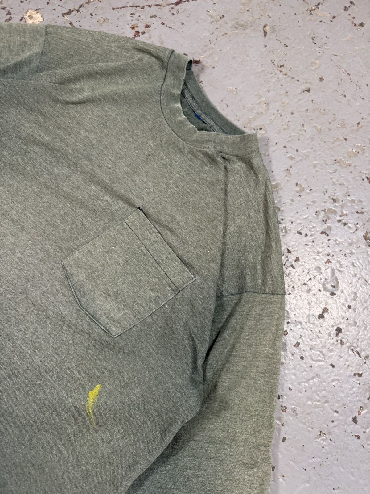 Other Vintage Single Stitch Sun Faded Blank Green Tee Size US XL / EU 56 / 4 - 5 Thumbnail